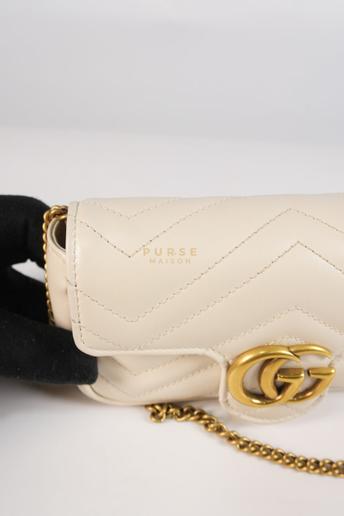 Super Mini White Marmont Chain Bag | Purse Maison Luxury Bags Shop
