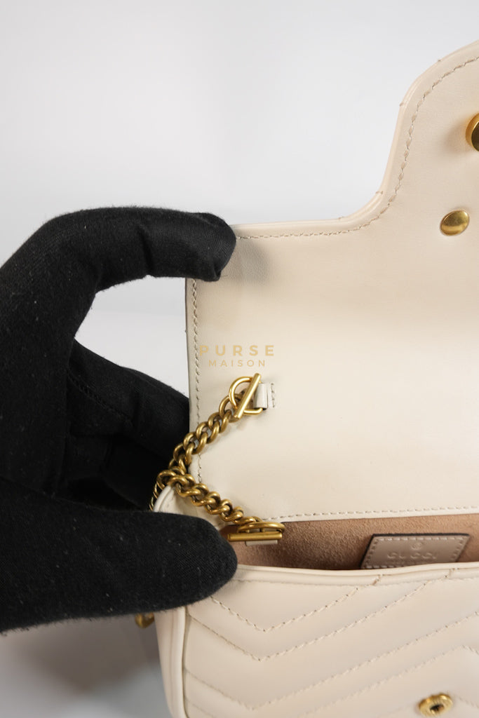 Super Mini White Marmont Chain Bag | Purse Maison Luxury Bags Shop