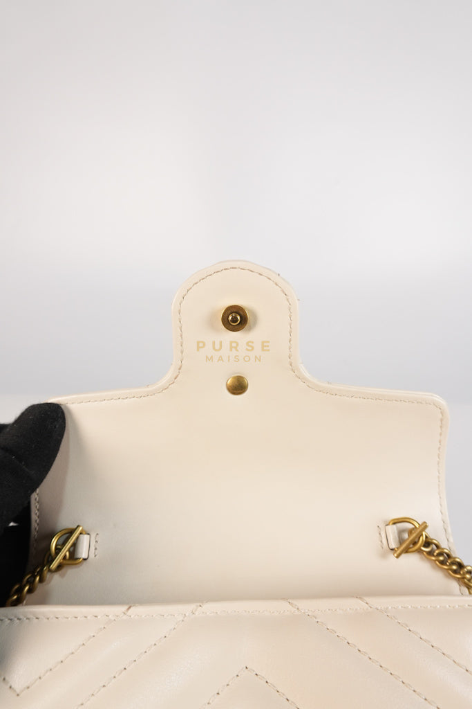 Super Mini White Marmont Chain Bag | Purse Maison Luxury Bags Shop