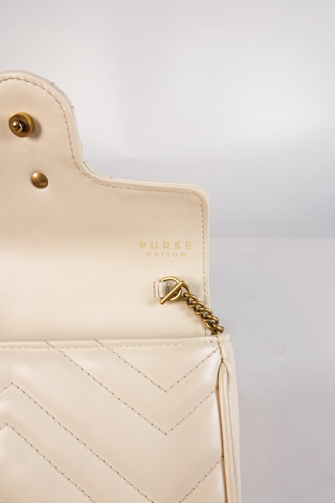 Super Mini White Marmont Chain Bag | Purse Maison Luxury Bags Shop