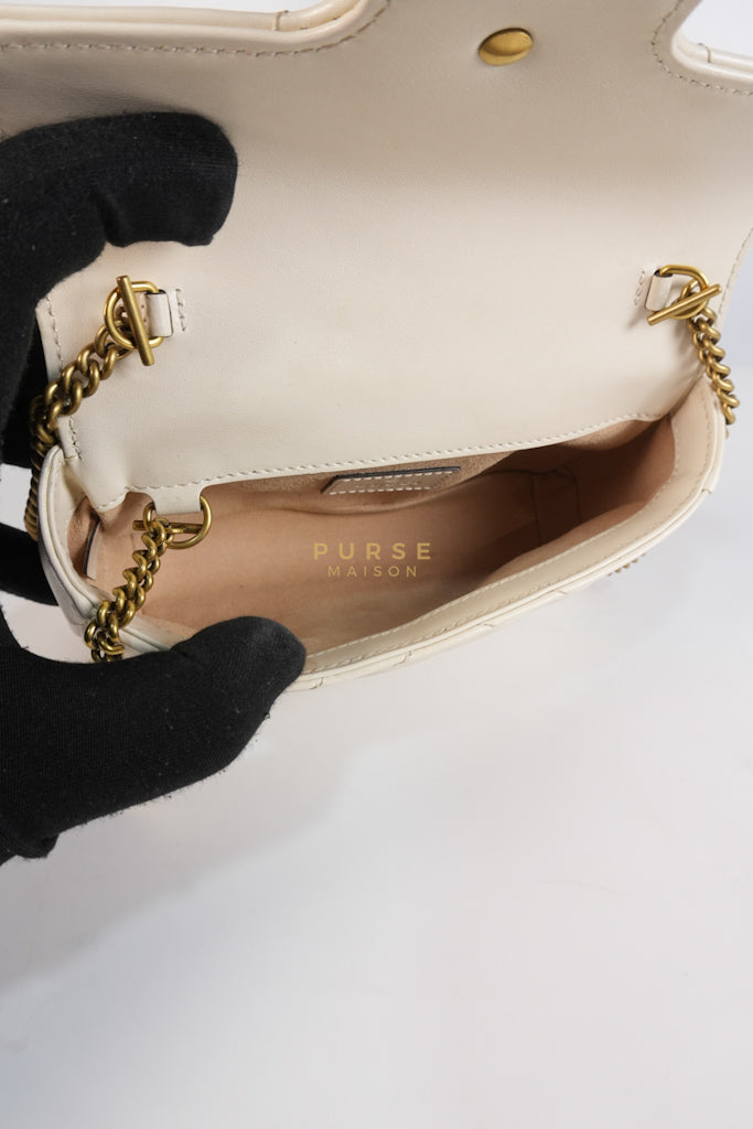 Super Mini White Marmont Chain Bag | Purse Maison Luxury Bags Shop