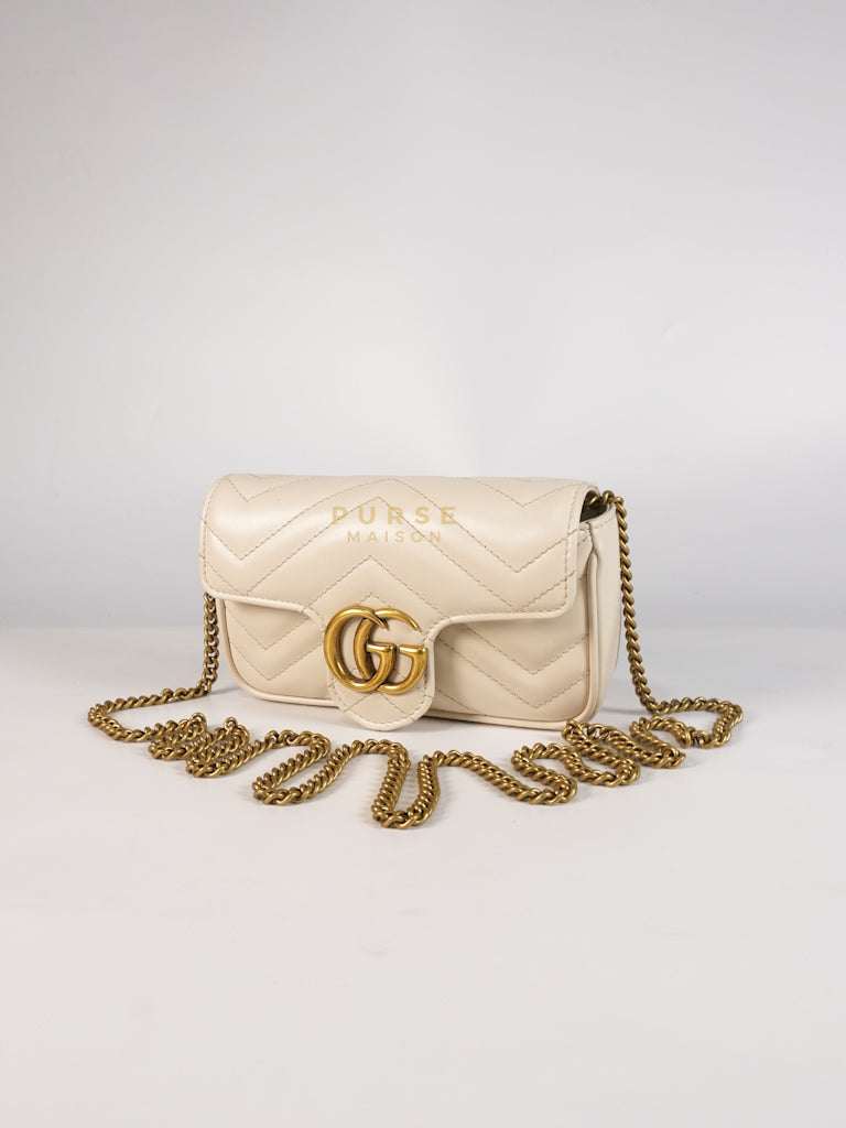 Super Mini White Marmont Chain Bag | Purse Maison Luxury Bags Shop