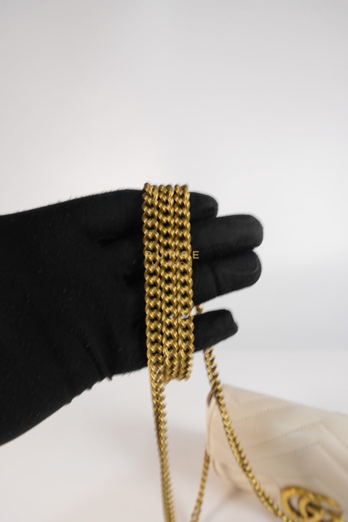 Super Mini White Marmont Chain Bag | Purse Maison Luxury Bags Shop