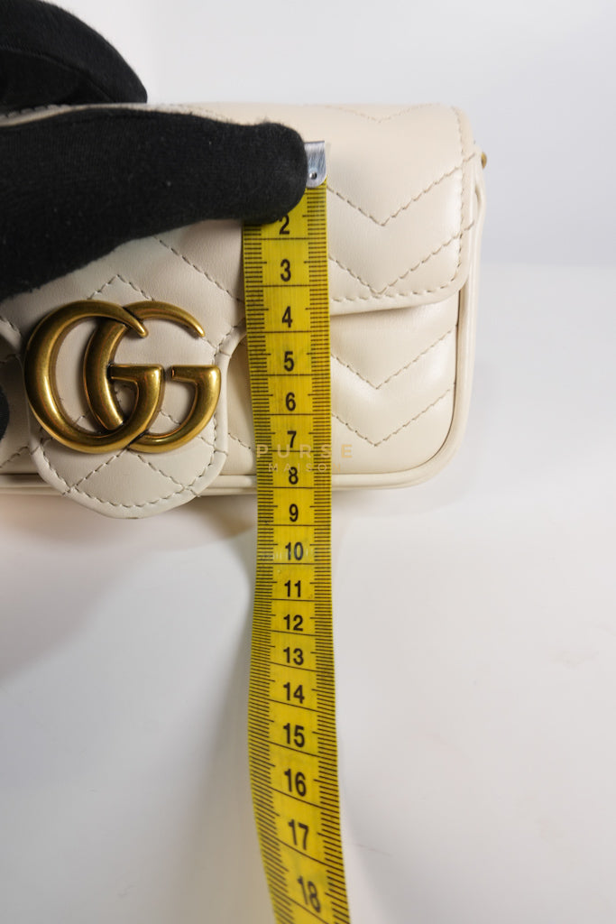 Super Mini White Marmont Chain Bag | Purse Maison Luxury Bags Shop