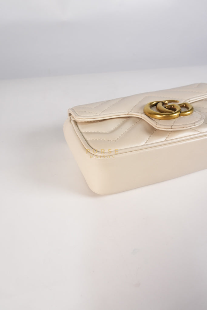 Super Mini White Marmont Chain Bag | Purse Maison Luxury Bags Shop
