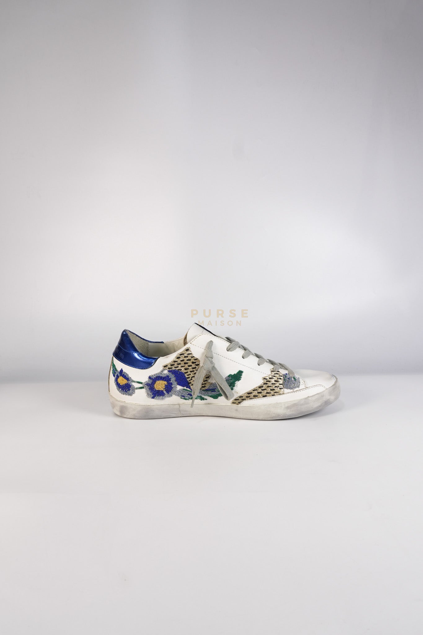 Super-Star Classic Suede Toe Leather Quarter Glitter (White/Ice/Gold/Black Sneakers Size 40 (25cm) | Purse Maison Luxury Bags Shop