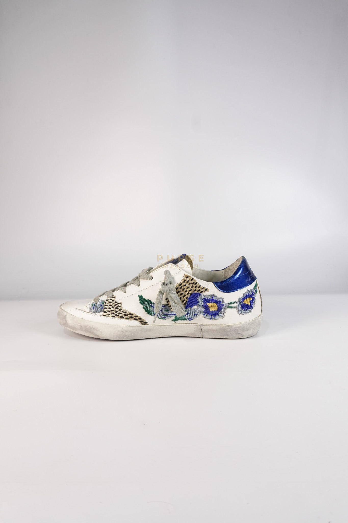 Super-Star Classic Suede Toe Leather Quarter Glitter (White/Ice/Gold/Black Sneakers Size 40 (25cm) | Purse Maison Luxury Bags Shop