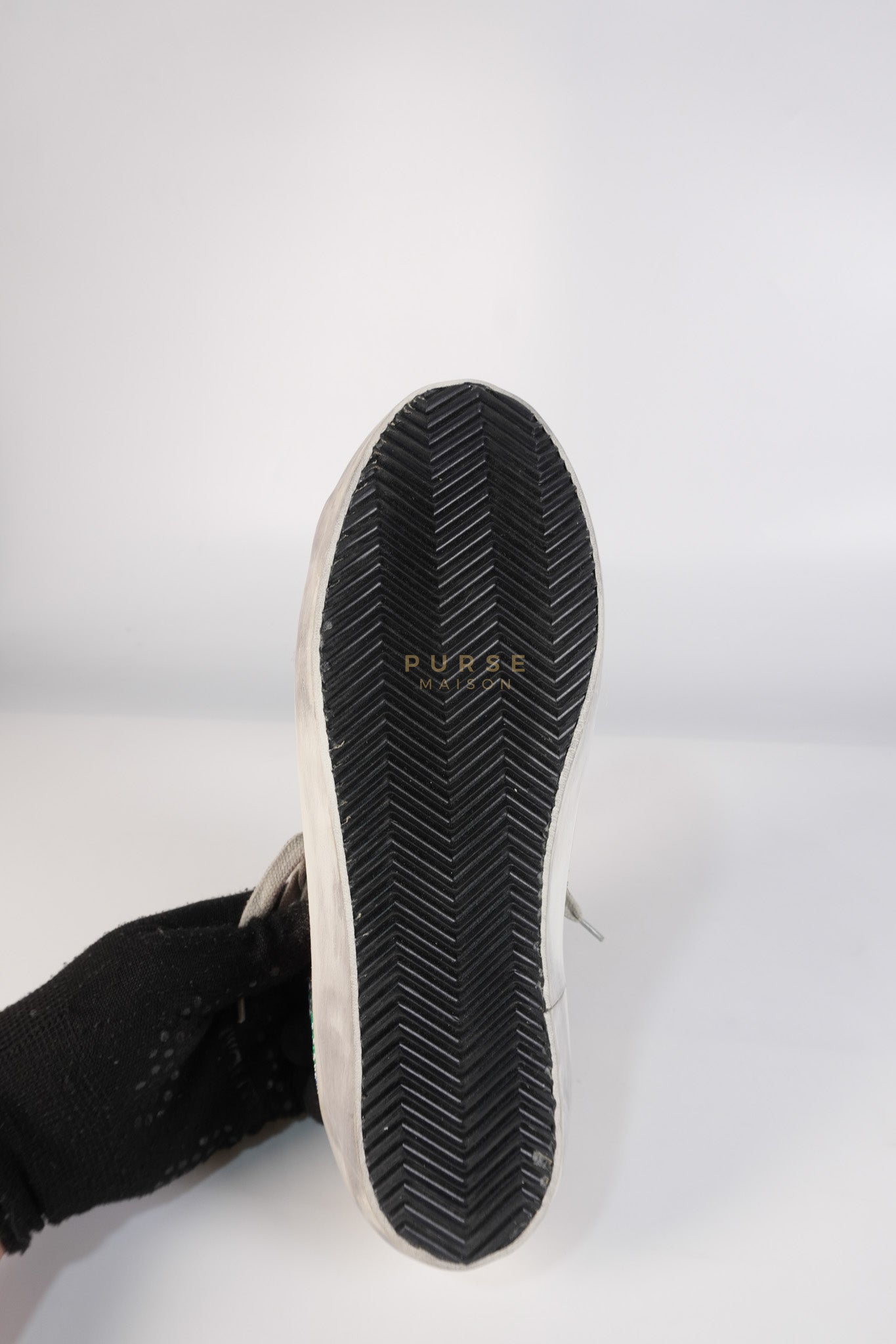 Super-Star Classic Suede Toe Leather Quarter Glitter (White/Ice/Gold/Black Sneakers Size 40 (25cm) | Purse Maison Luxury Bags Shop