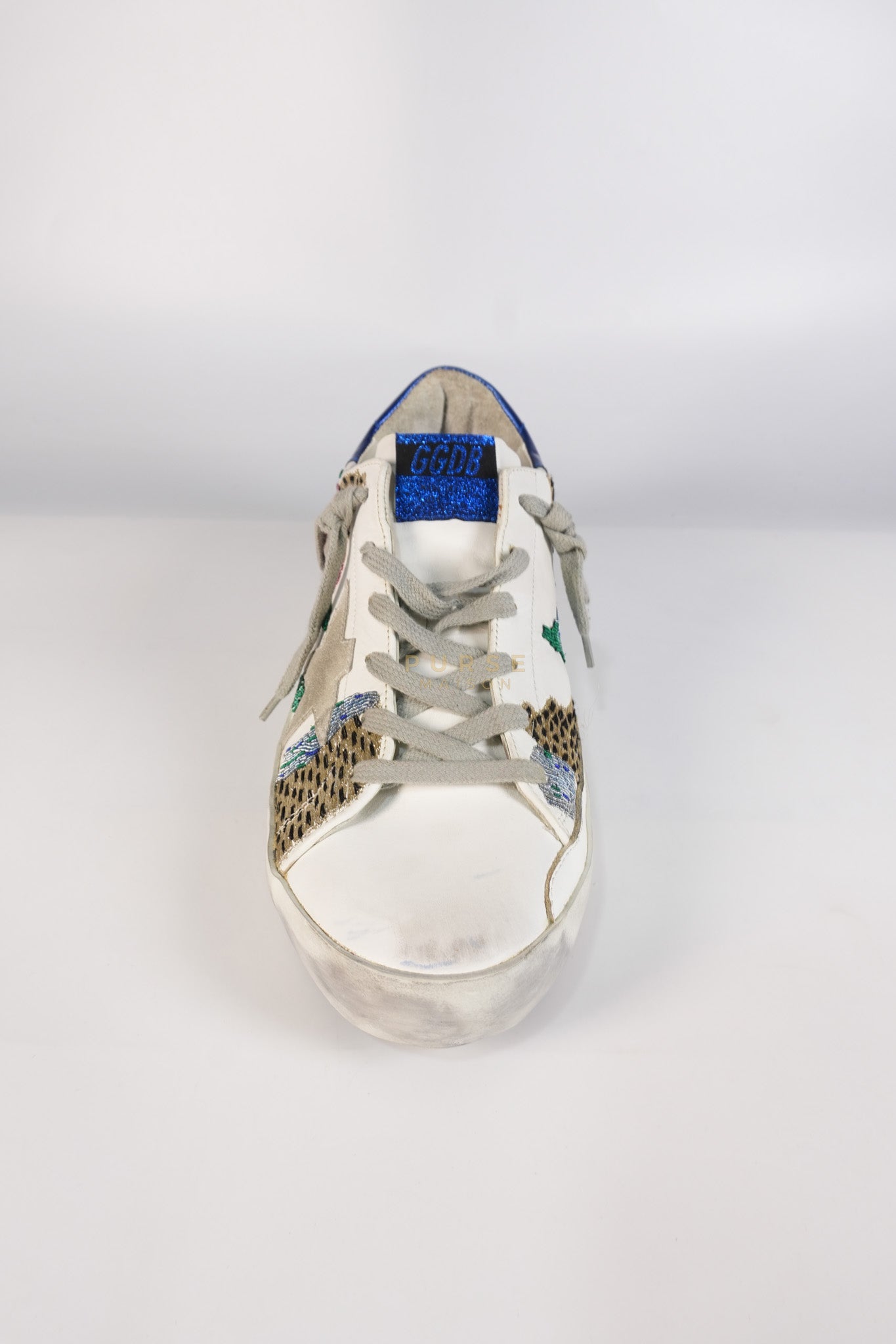 Super-Star Classic Suede Toe Leather Quarter Glitter (White/Ice/Gold/Black Sneakers Size 40 (25cm) | Purse Maison Luxury Bags Shop