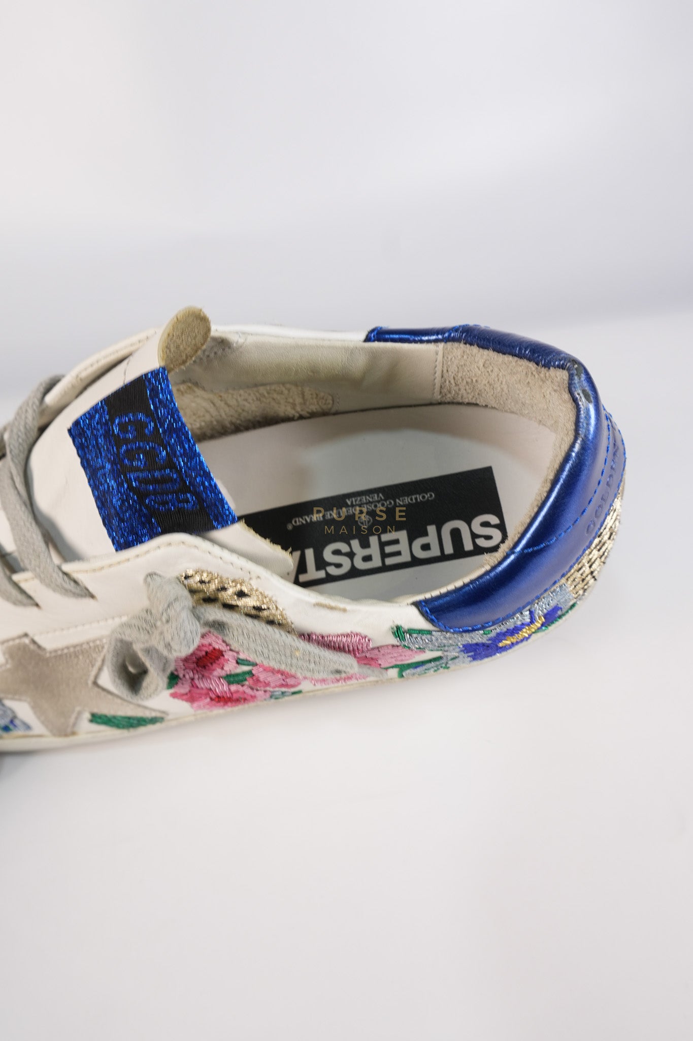 Super-Star Classic Suede Toe Leather Quarter Glitter (White/Ice/Gold/Black Sneakers Size 40 (25cm) | Purse Maison Luxury Bags Shop