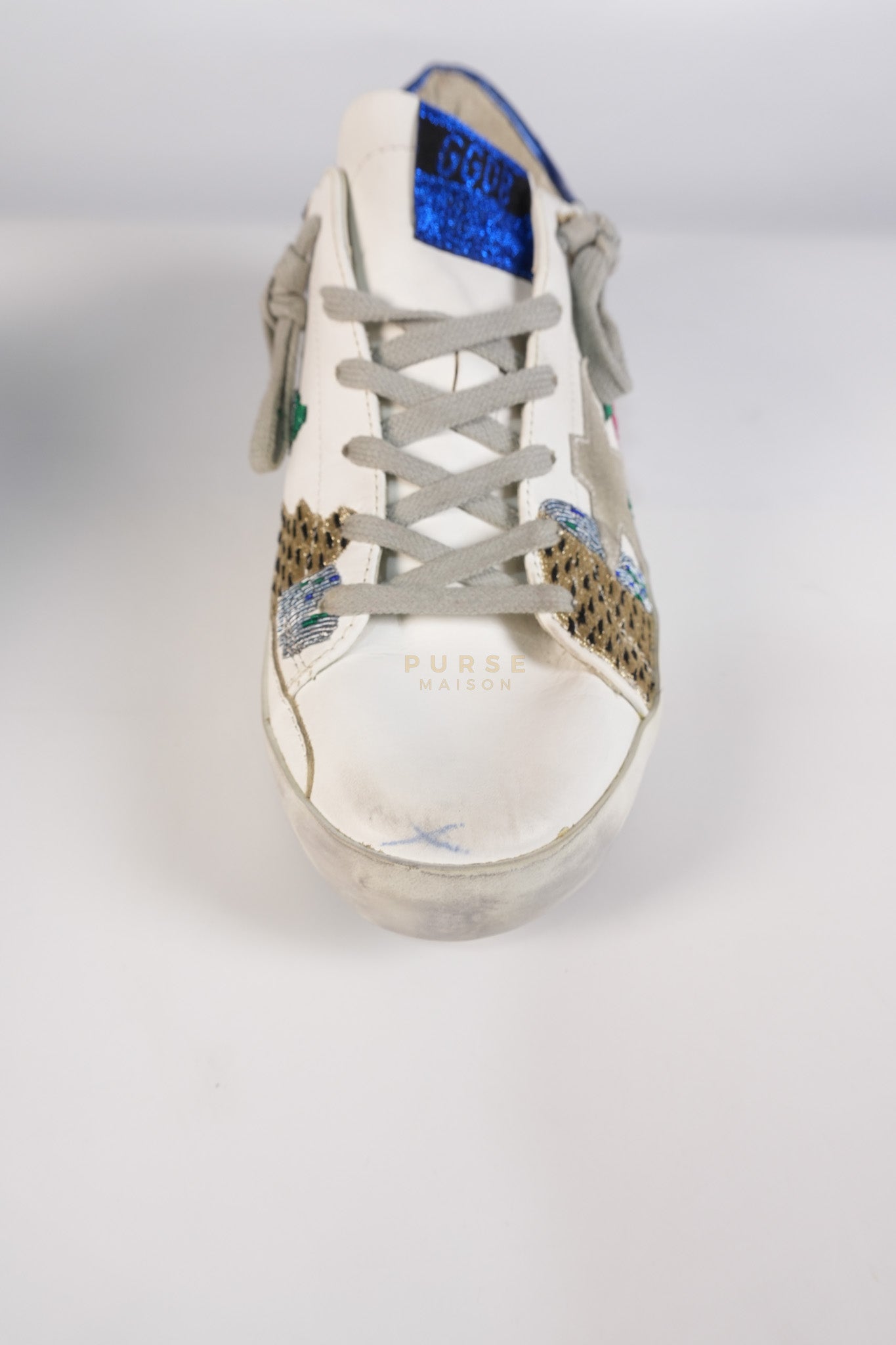 Super-Star Classic Suede Toe Leather Quarter Glitter (White/Ice/Gold/Black Sneakers Size 40 (25cm) | Purse Maison Luxury Bags Shop