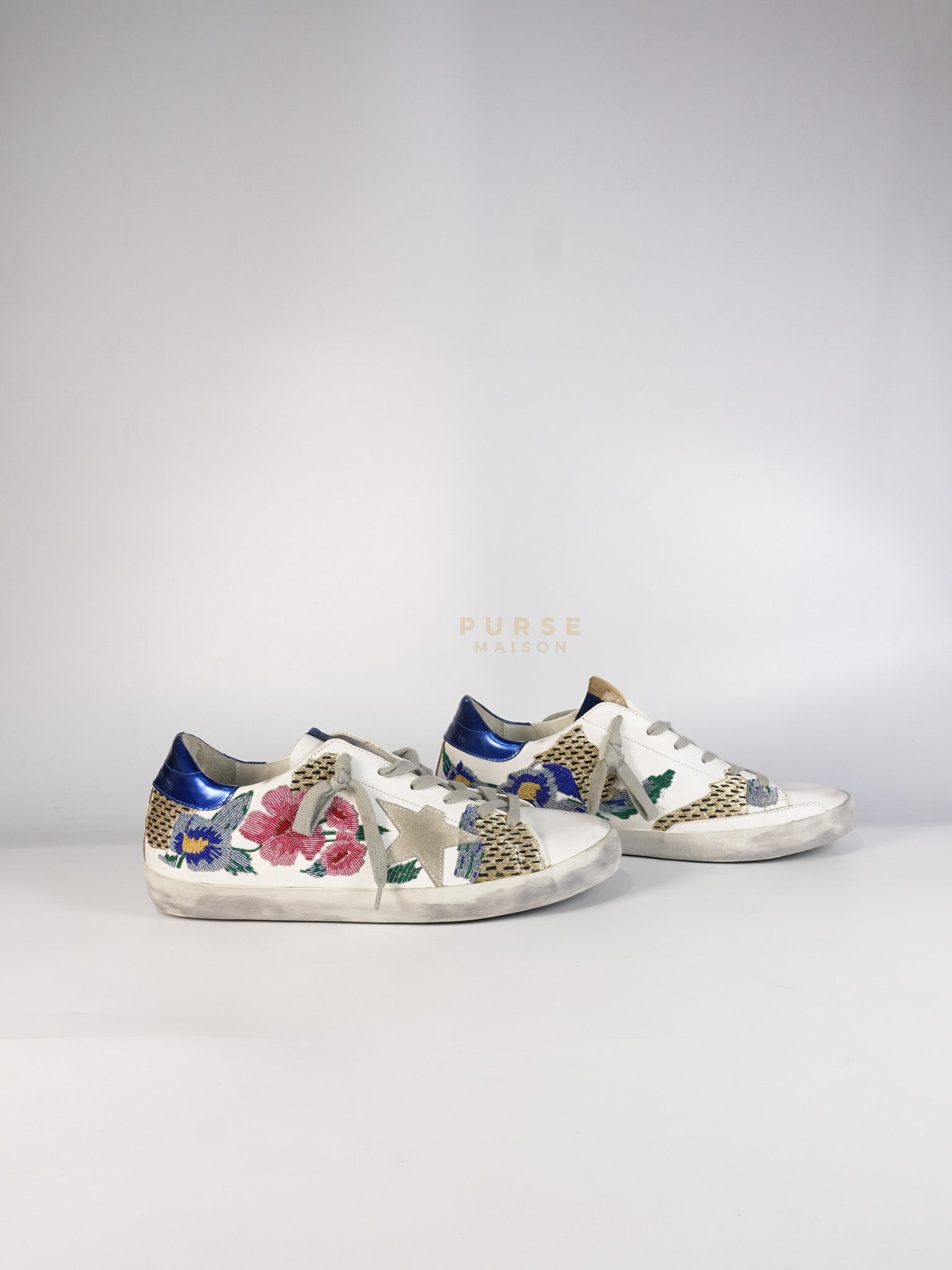 Super-Star Classic Suede Toe Leather Quarter Glitter (White/Ice/Gold/Black Sneakers Size 40 (25cm) | Purse Maison Luxury Bags Shop