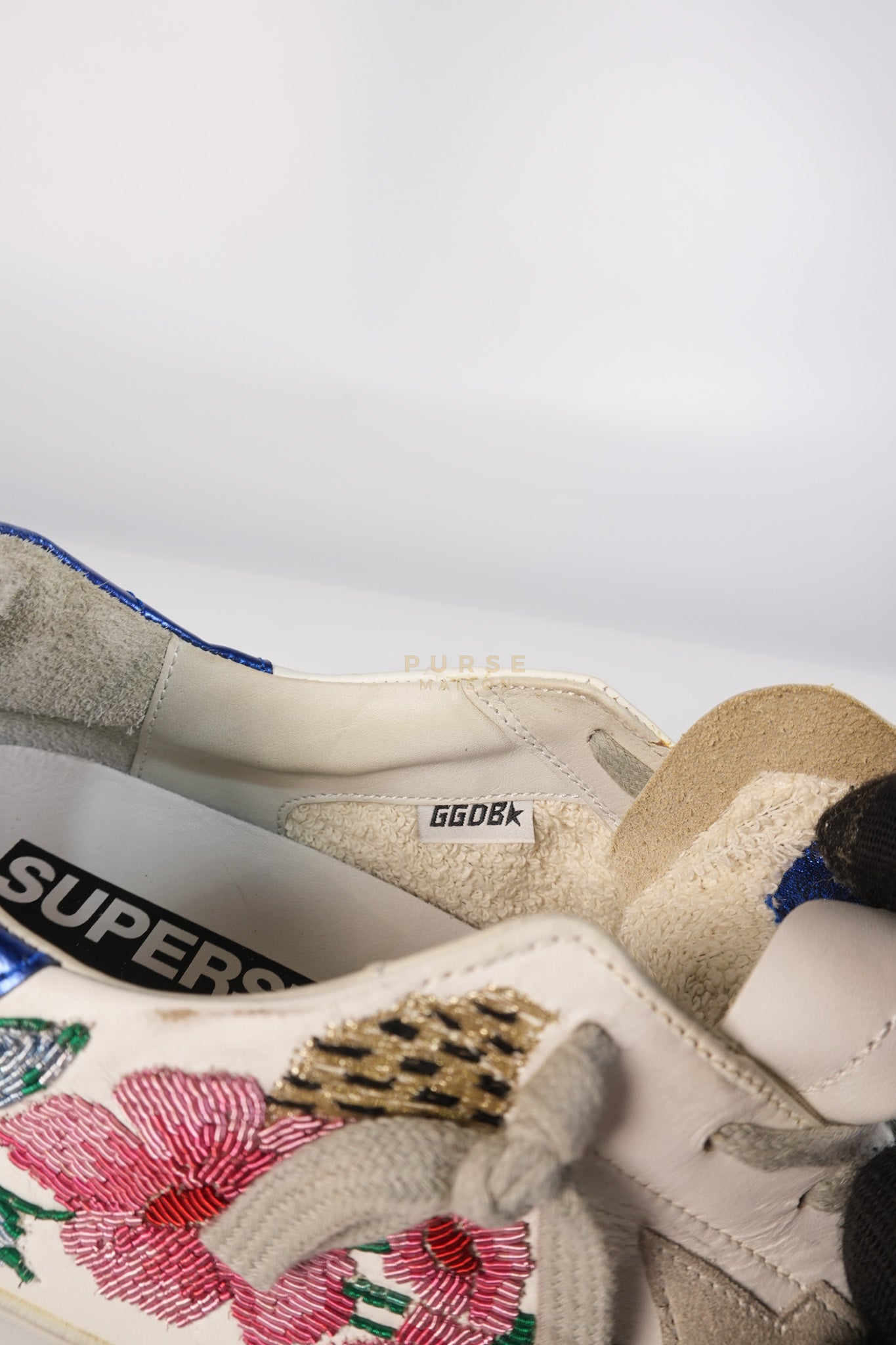 Super-Star Classic Suede Toe Leather Quarter Glitter (White/Ice/Gold/Black Sneakers Size 40 (25cm) | Purse Maison Luxury Bags Shop