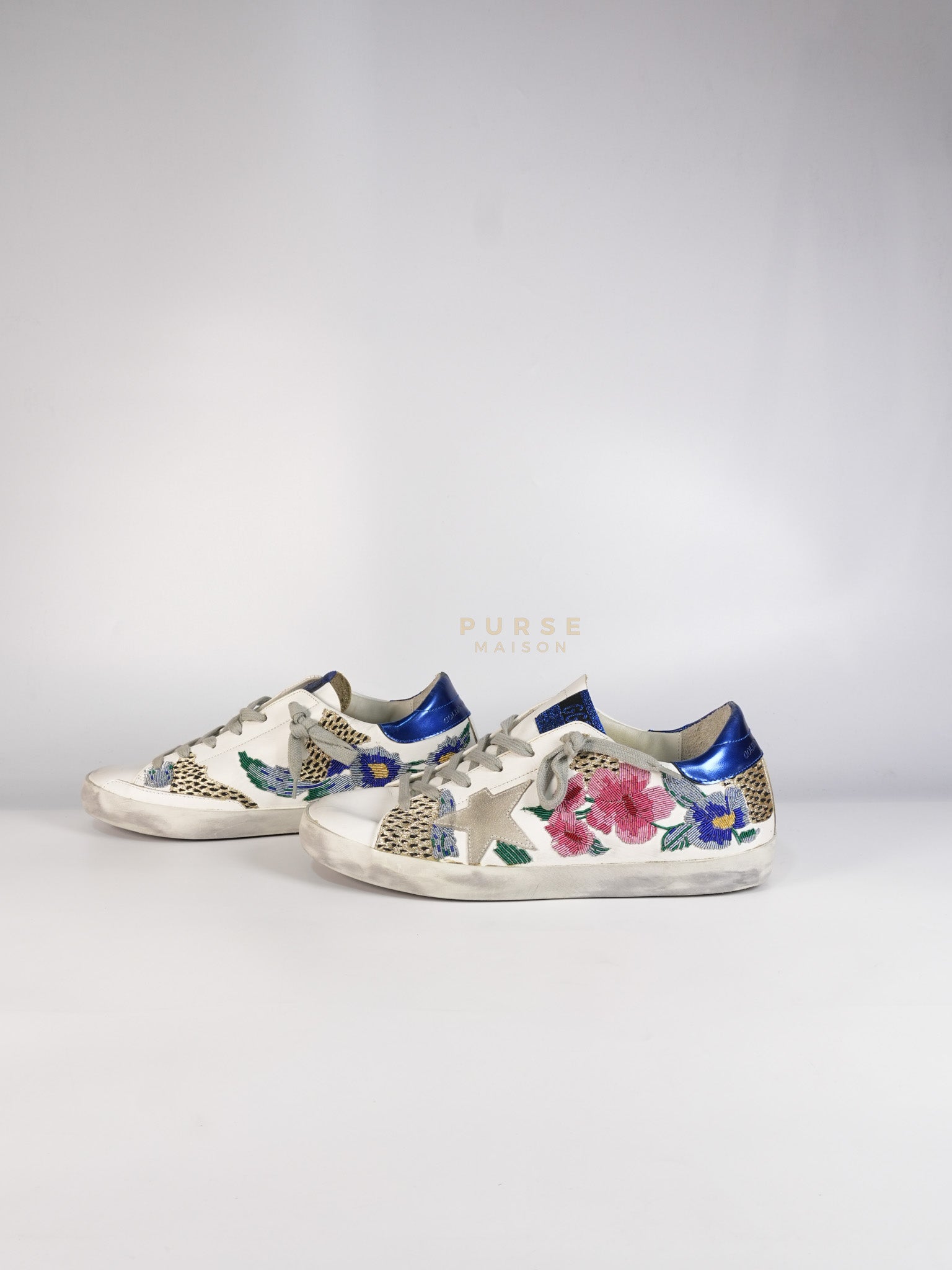 Super-Star Classic Suede Toe Leather Quarter Glitter (White/Ice/Gold/Black Sneakers Size 40 (25cm) | Purse Maison Luxury Bags Shop