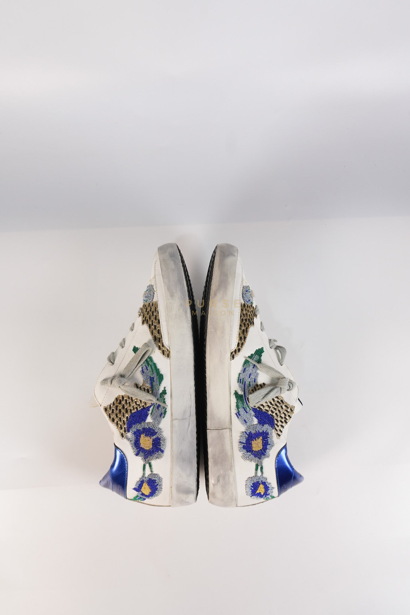 Super-Star Classic Suede Toe Leather Quarter Glitter (White/Ice/Gold/Black Sneakers Size 40 (25cm) | Purse Maison Luxury Bags Shop