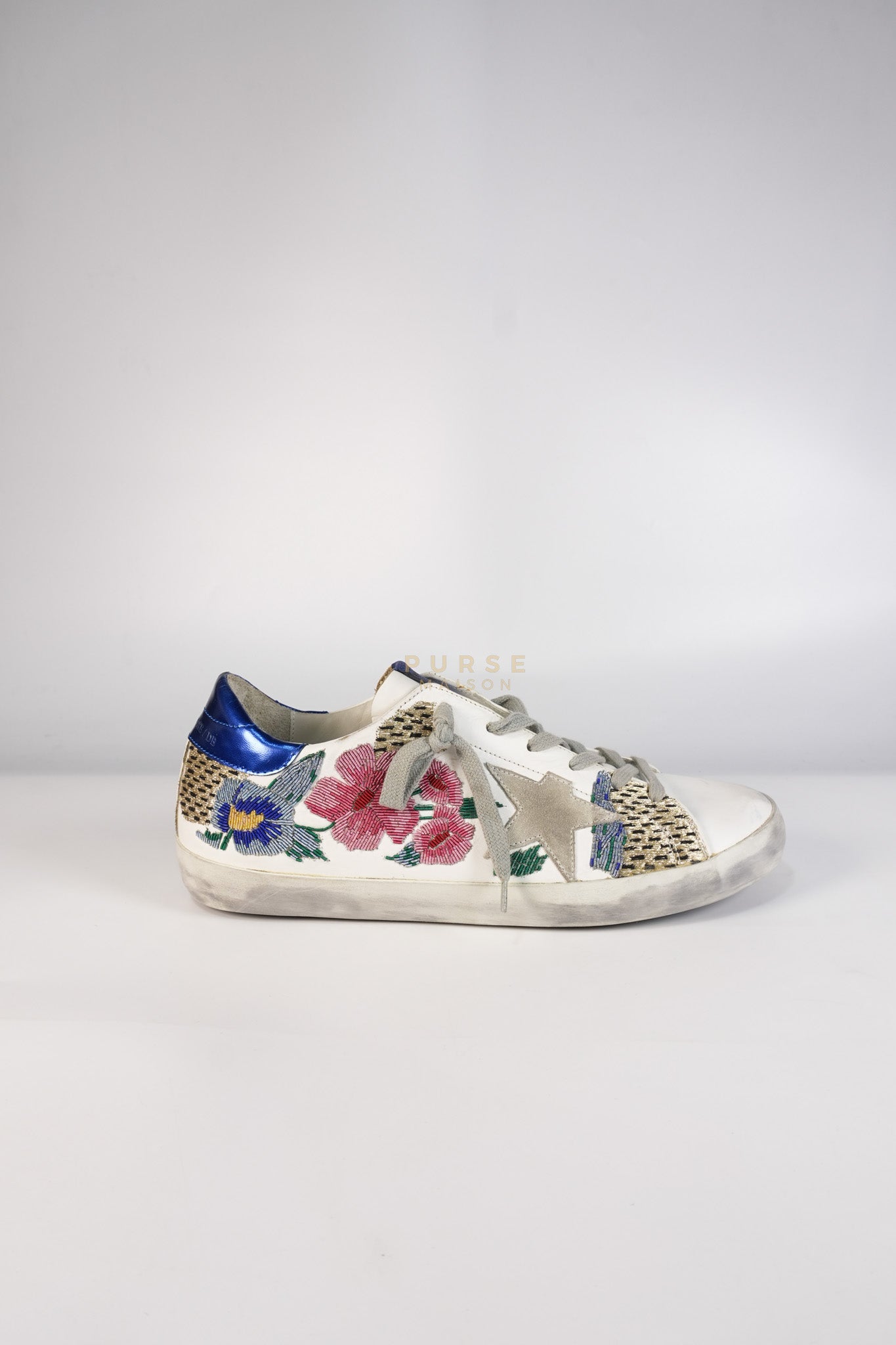 Super-Star Classic Suede Toe Leather Quarter Glitter (White/Ice/Gold/Black Sneakers Size 40 (25cm) | Purse Maison Luxury Bags Shop