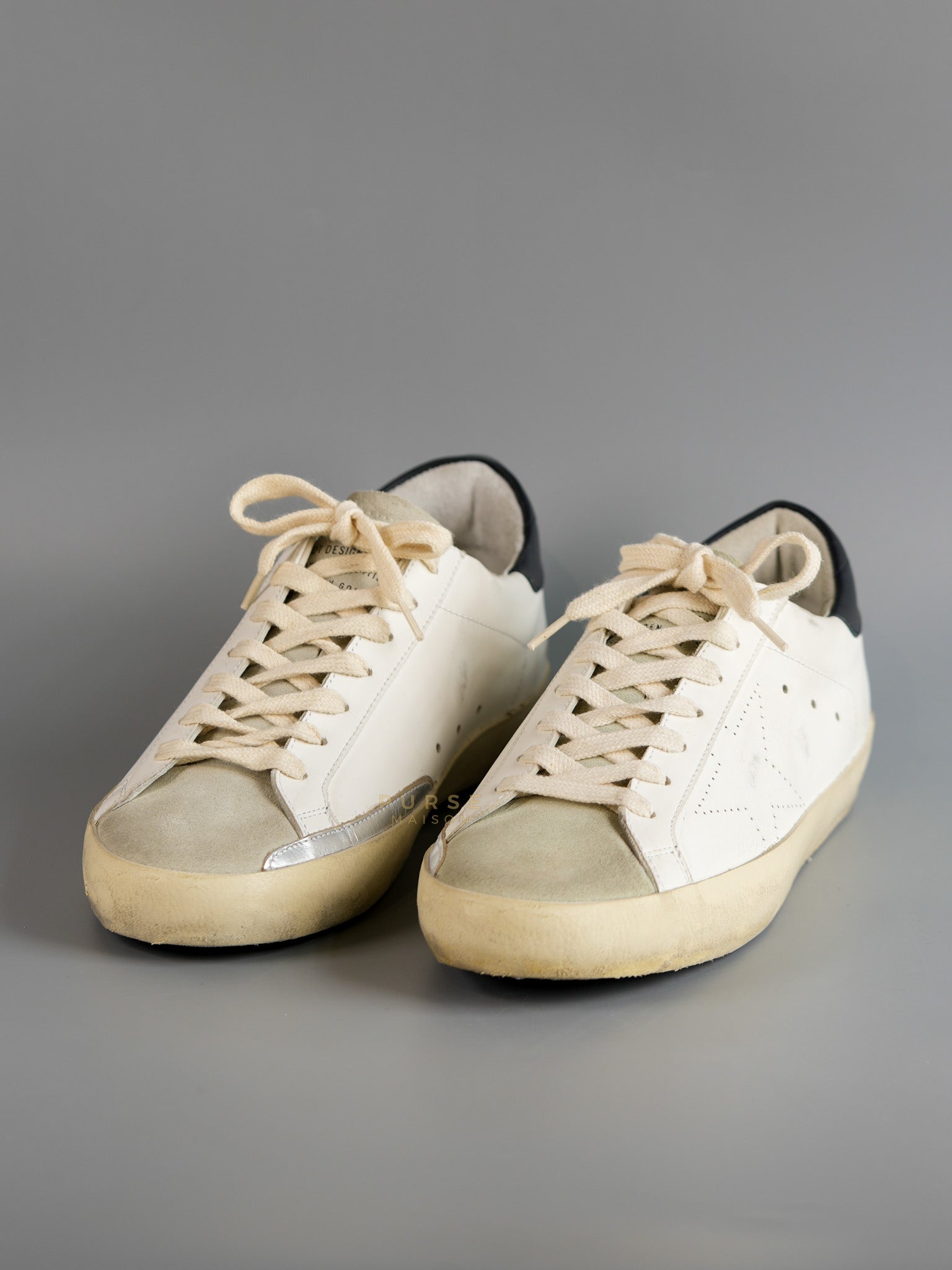 Superstar Classic Suede Toe Leather Quarter and Star Tejus Print White Taupe Black 40 EU (25.5 cm) | Purse Maison Luxury Bags Shop