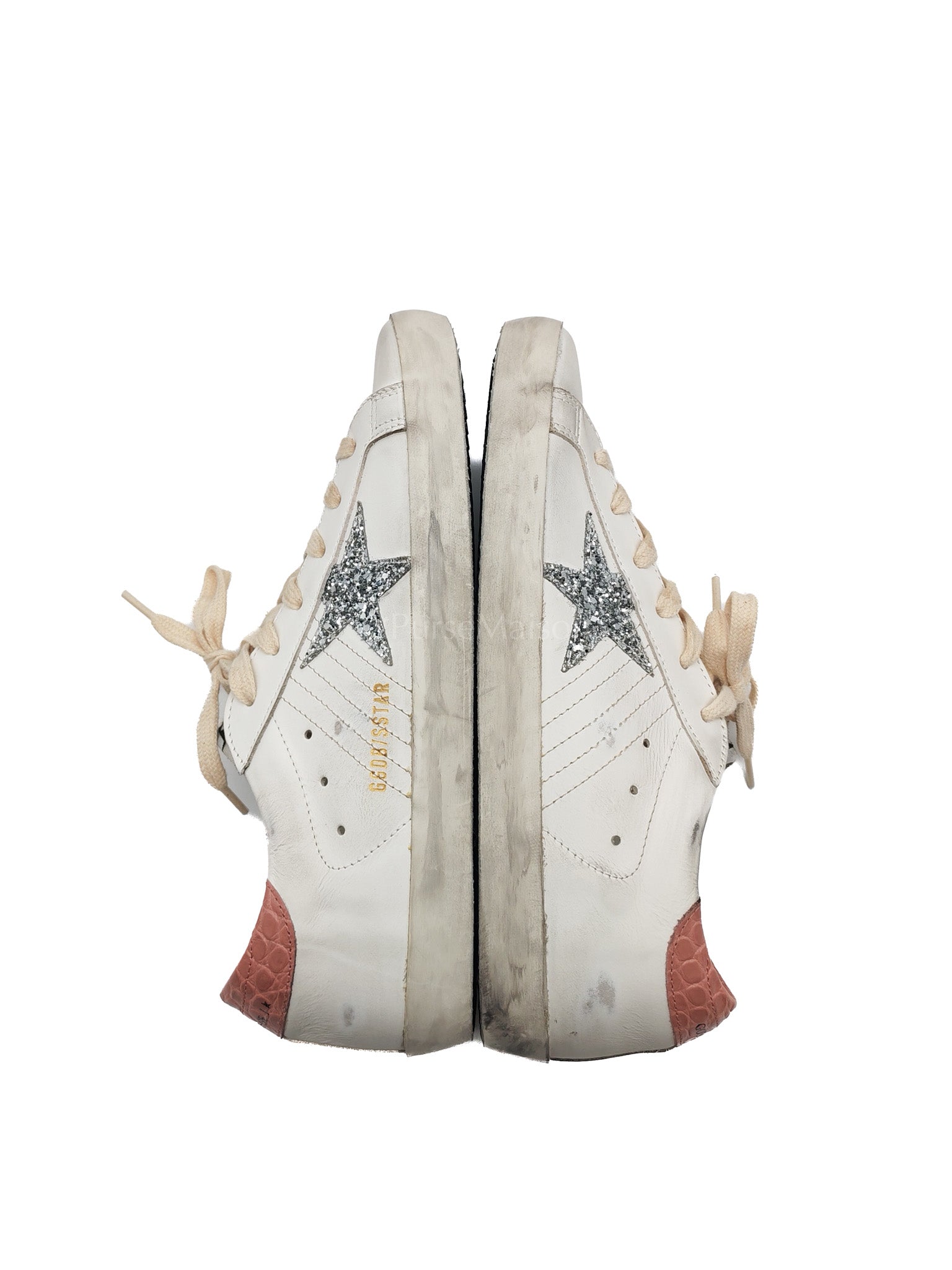 Superstar Sneakers and Pink Crocodile Effect-Leather Heel Counter Size 40 EU(26cm) | Purse Maison Luxury Bags Shop