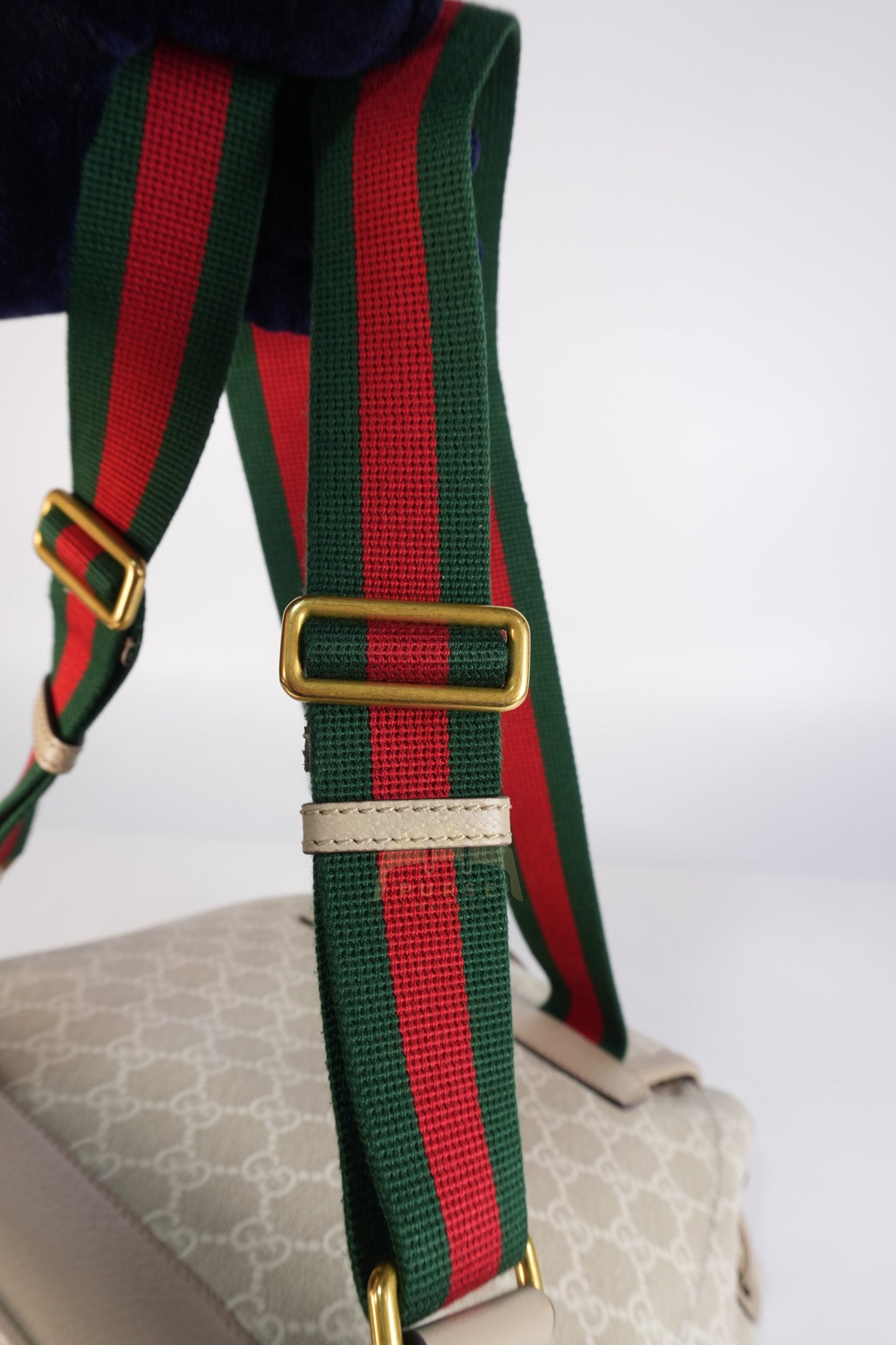 Supreme Logo Drawstring in Beige Canvas Backpack | Purse Maison Luxury Bags Shop