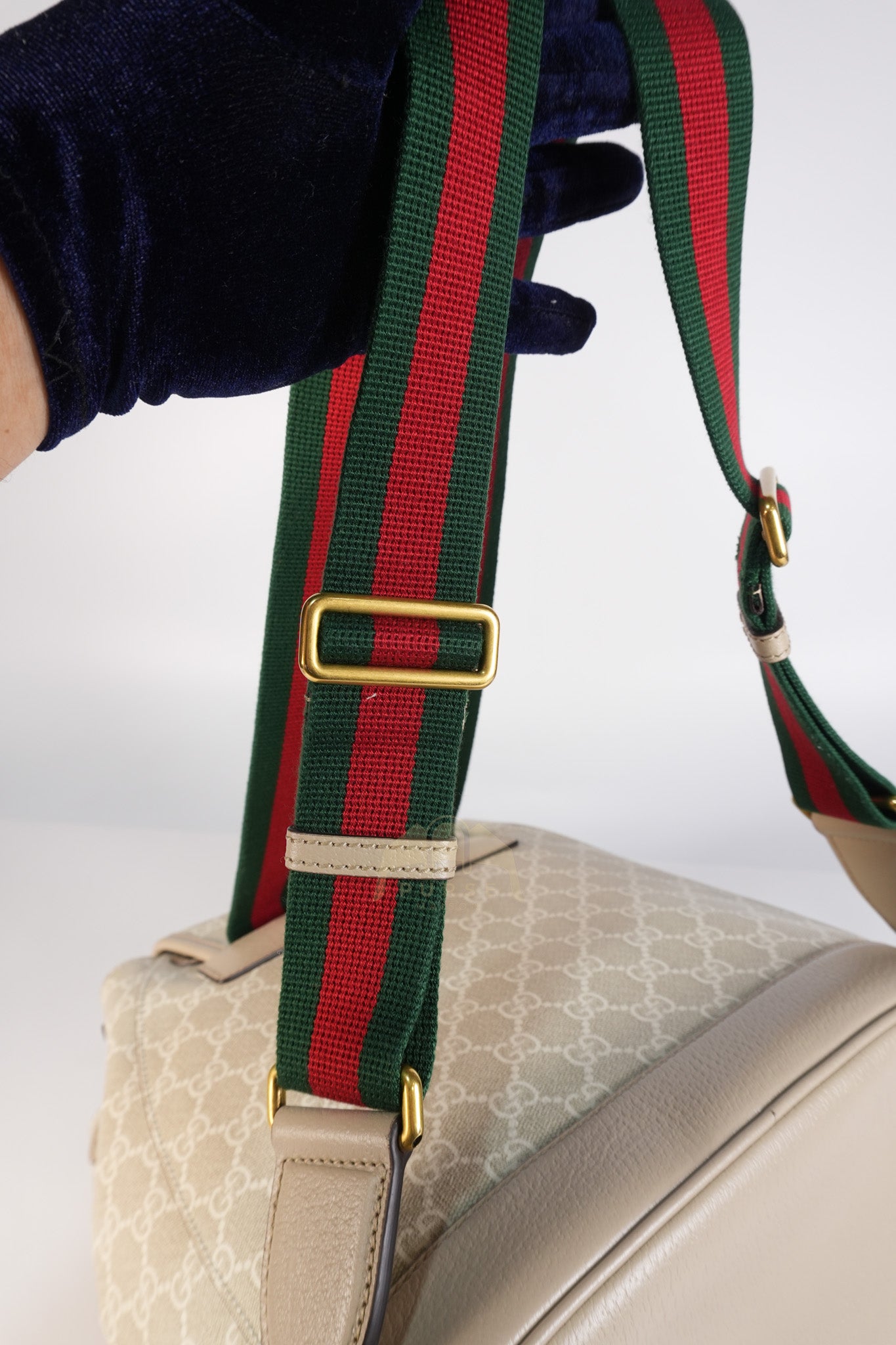 Supreme Logo Drawstring in Beige Canvas Backpack | Purse Maison Luxury Bags Shop