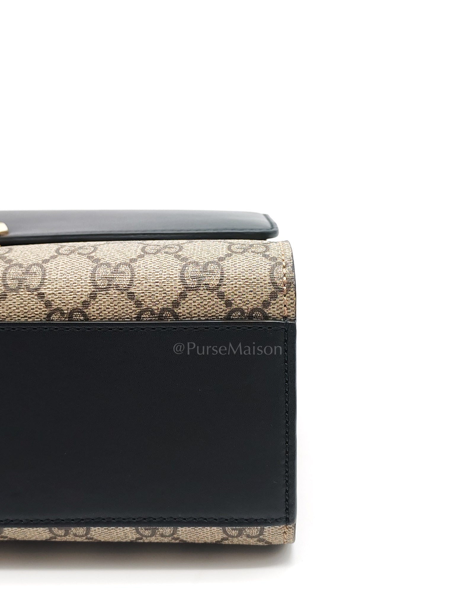 Supreme Padlock Medium Shoulder Bag in GG Supreme Canvas & Gold Hardware | Purse Maison Luxury Bags Shop