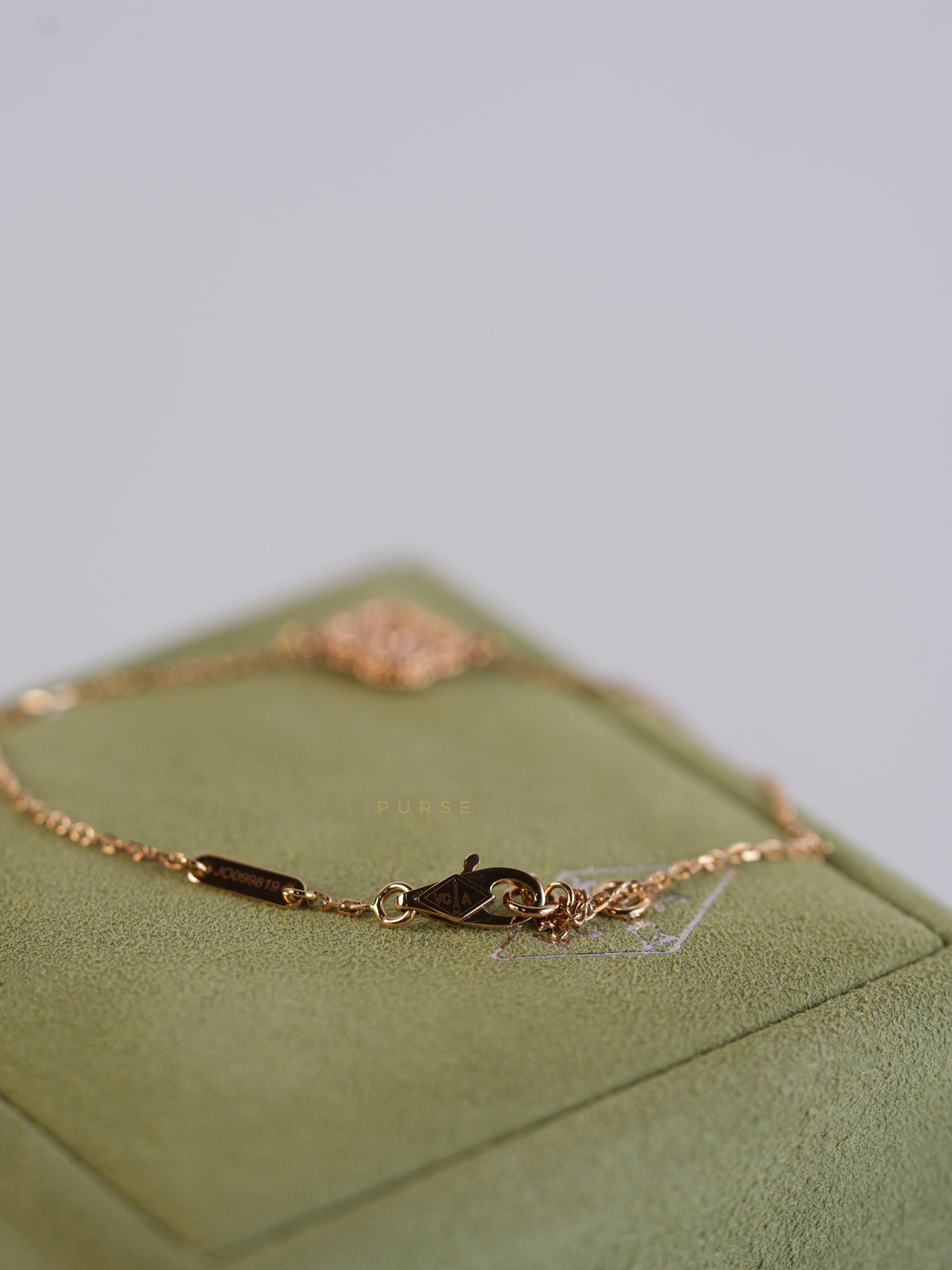 Sweet Alhambra Rose Gold Bracelet | Purse Maison Luxury Bags Shop