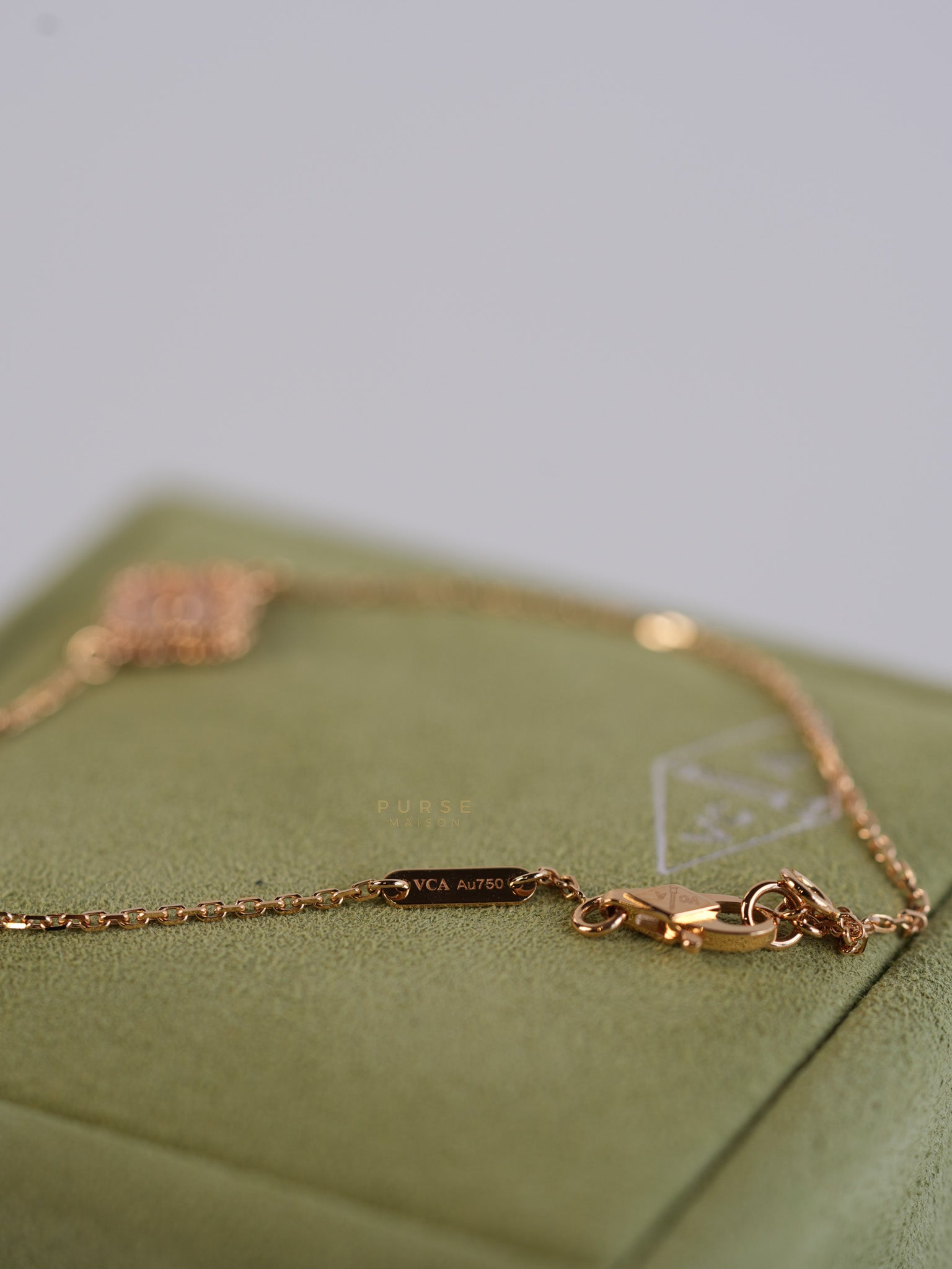 Sweet Alhambra Rose Gold Bracelet | Purse Maison Luxury Bags Shop