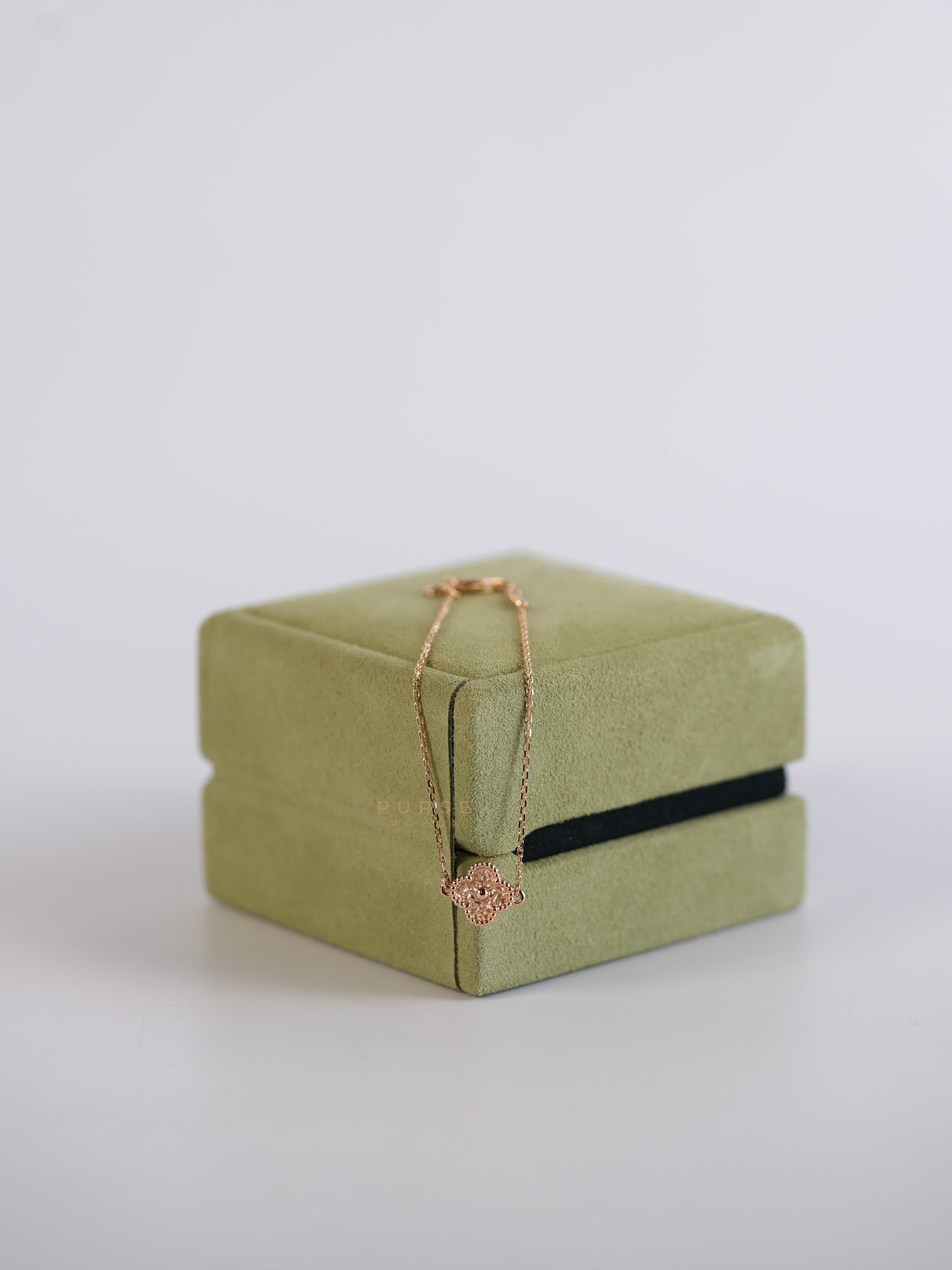 Sweet Alhambra Rose Gold Bracelet | Purse Maison Luxury Bags Shop