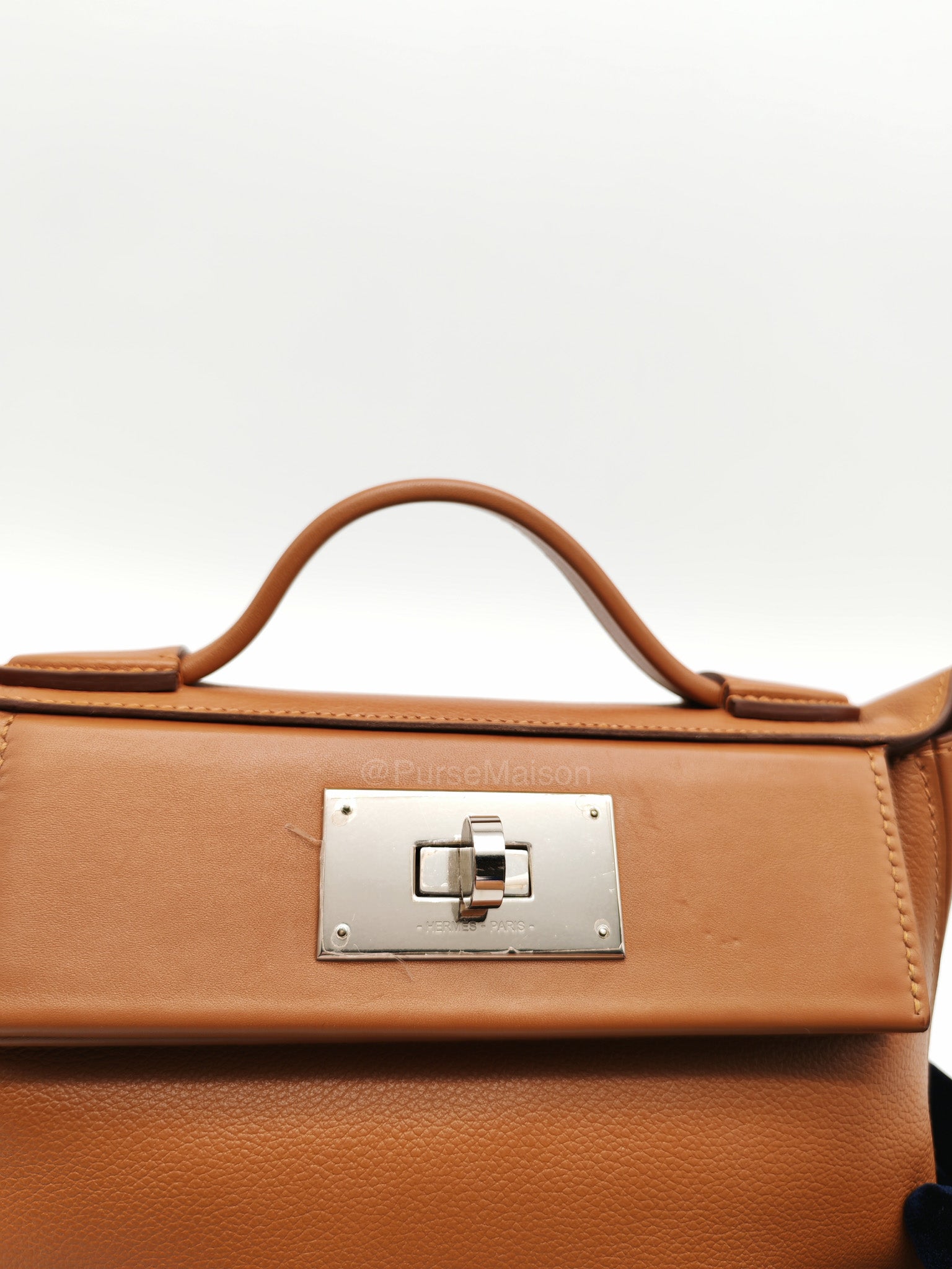 Hermes 24/24 Mini 21 in Gold Evercolor Leather Palladium Hardware Stamp U(2022)