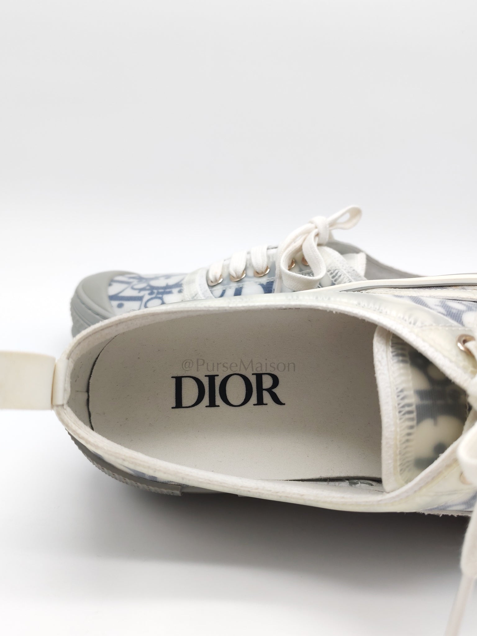 Technical Canvas Blue Oblique B23 Low Top Sneaker Size 43EU (27CM) | Purse Maison Luxury Bags Shop