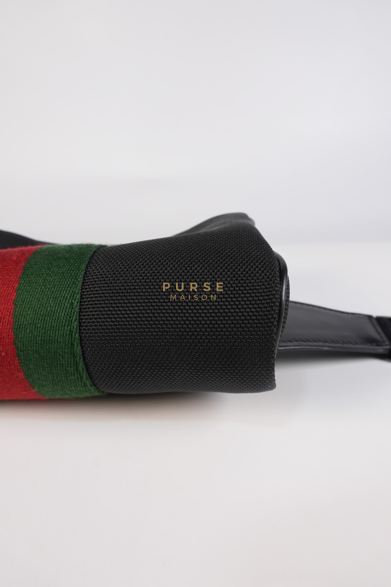 Techno Canvas Black Belt Bag | Purse Maison Luxury Bags Shop