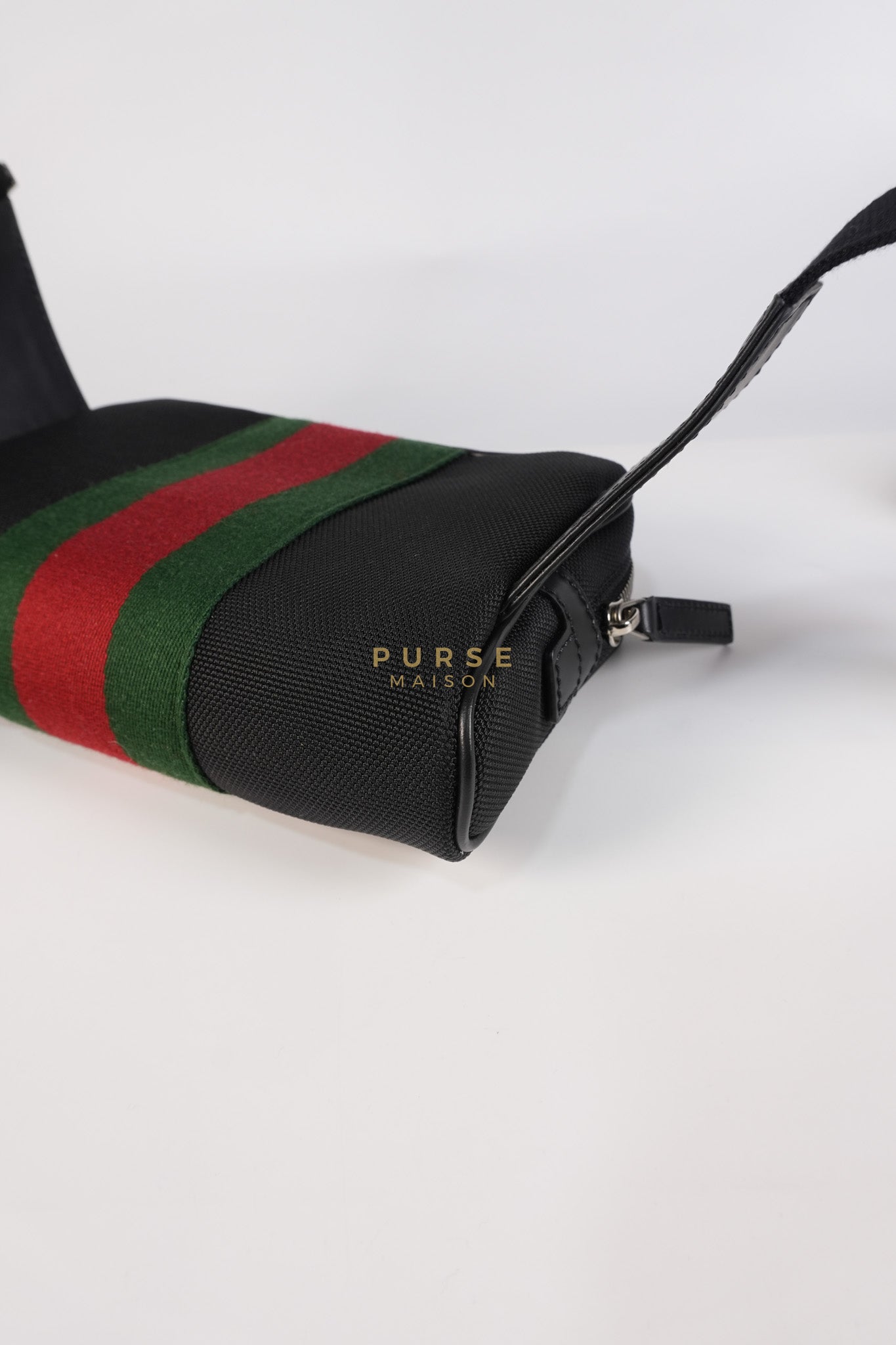 Techno Canvas Black Belt Bag | Purse Maison Luxury Bags Shop
