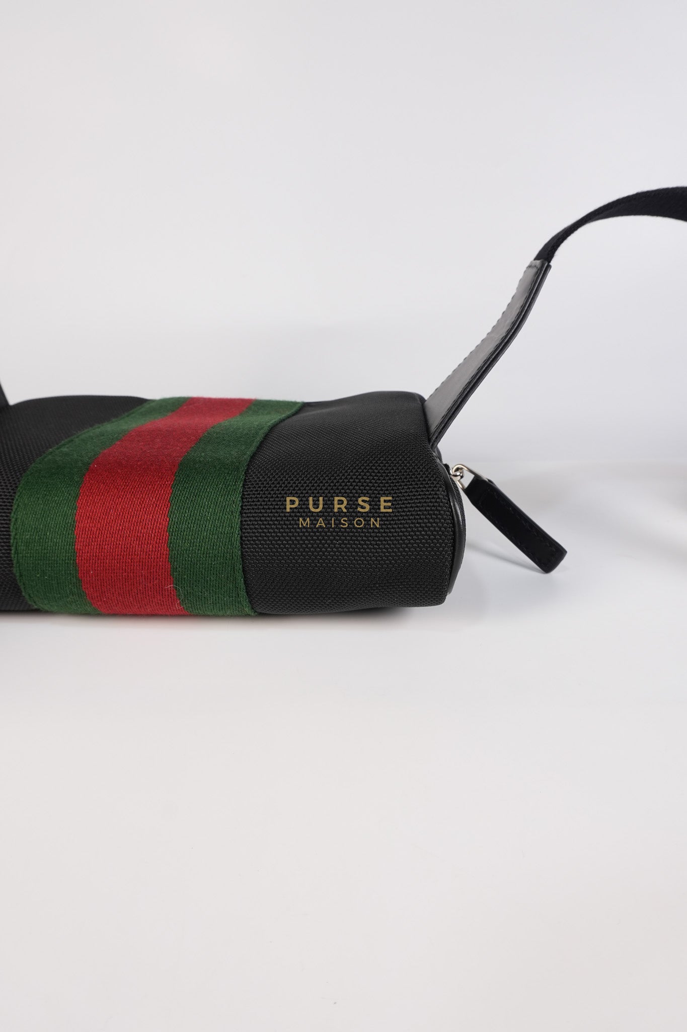 Techno Canvas Black Belt Bag | Purse Maison Luxury Bags Shop