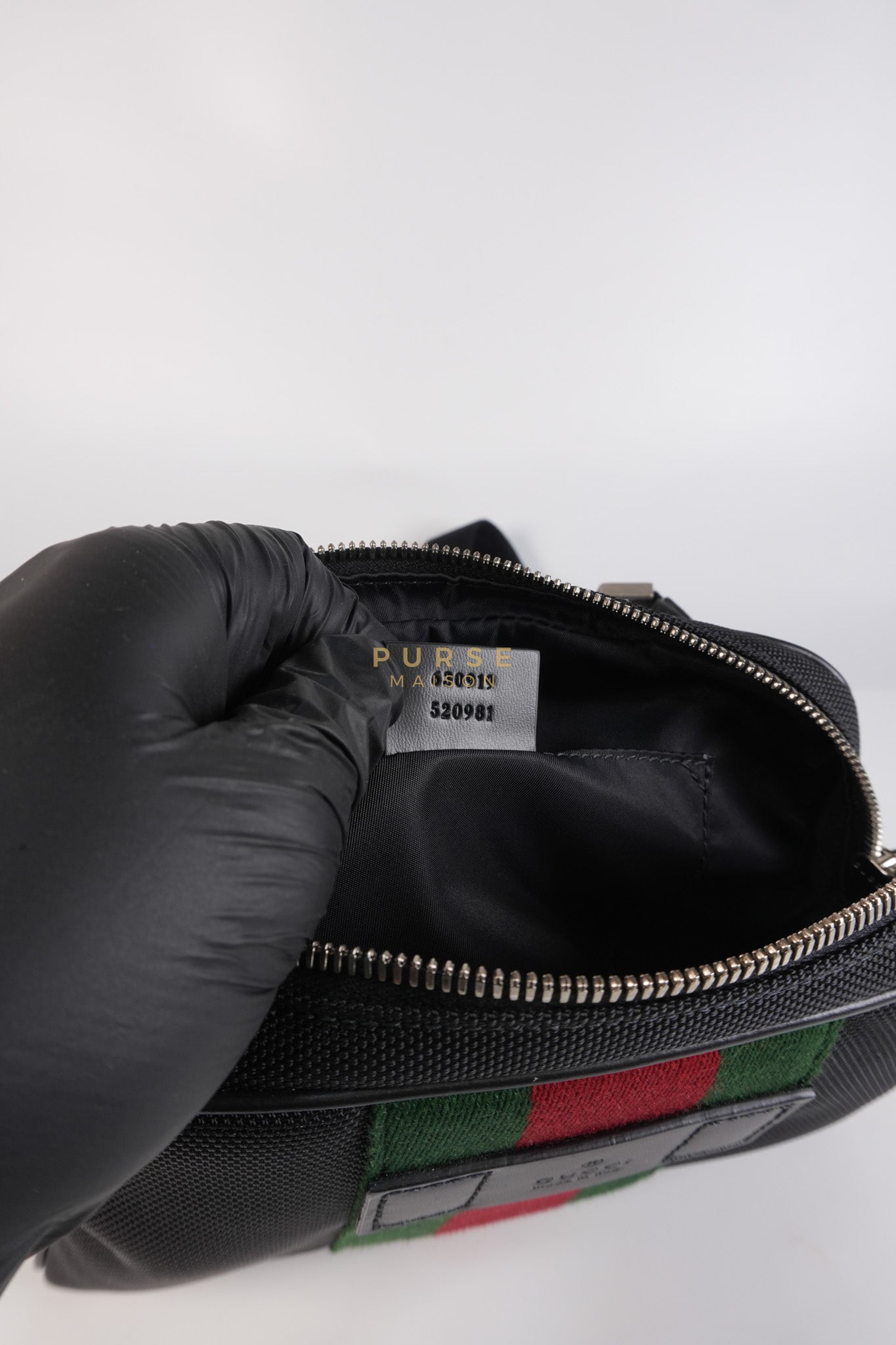 Techno Canvas Black Belt Bag | Purse Maison Luxury Bags Shop