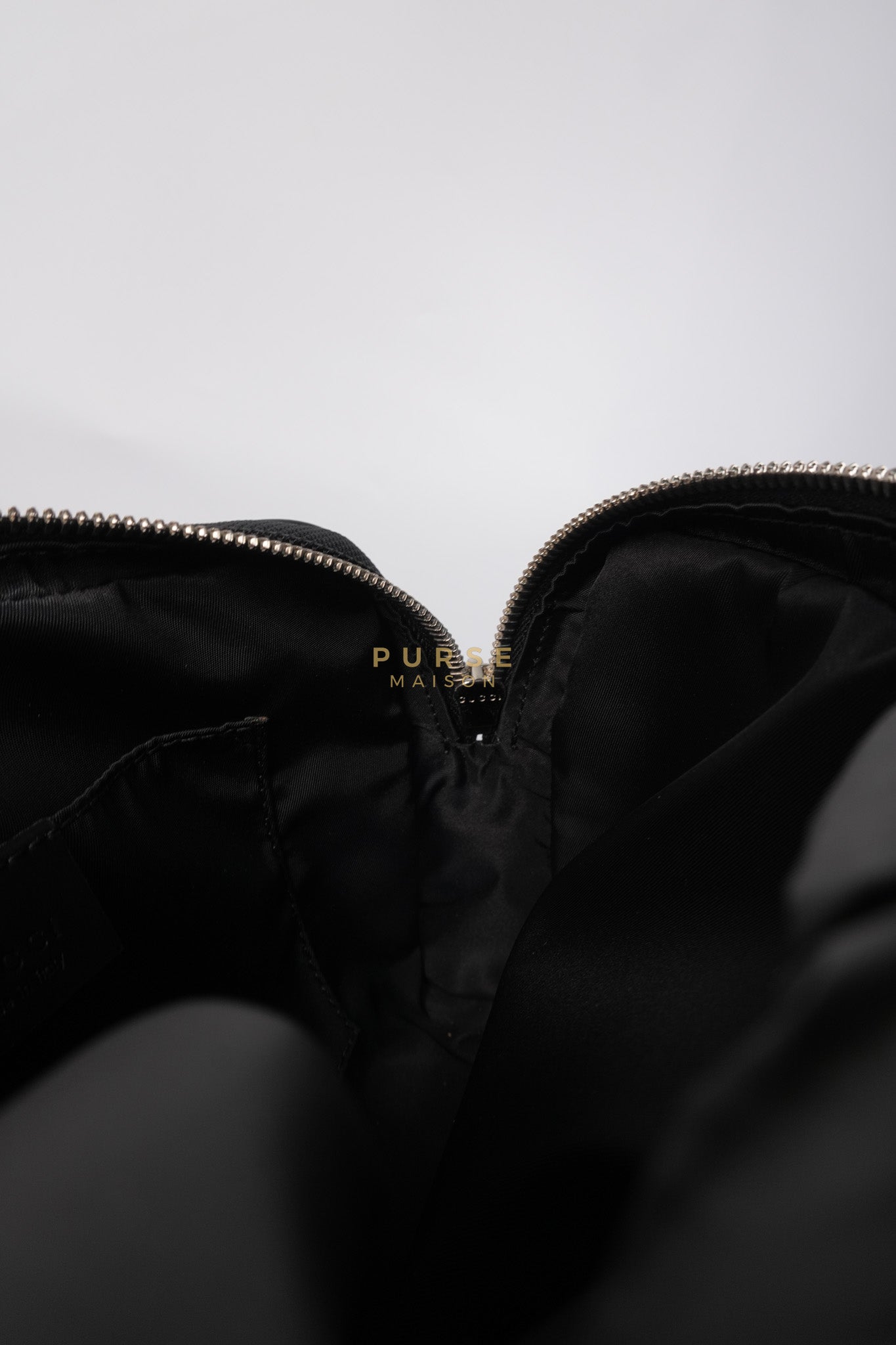 Techno Canvas Black Belt Bag | Purse Maison Luxury Bags Shop