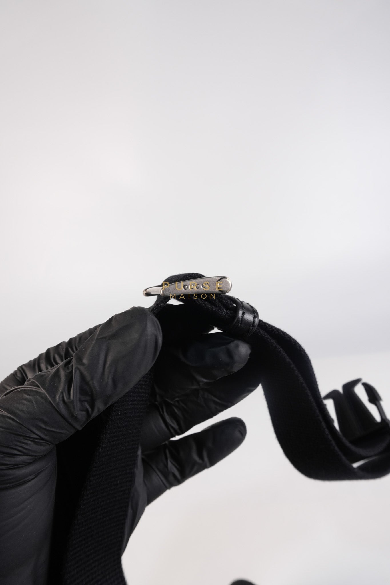 Techno Canvas Black Belt Bag | Purse Maison Luxury Bags Shop