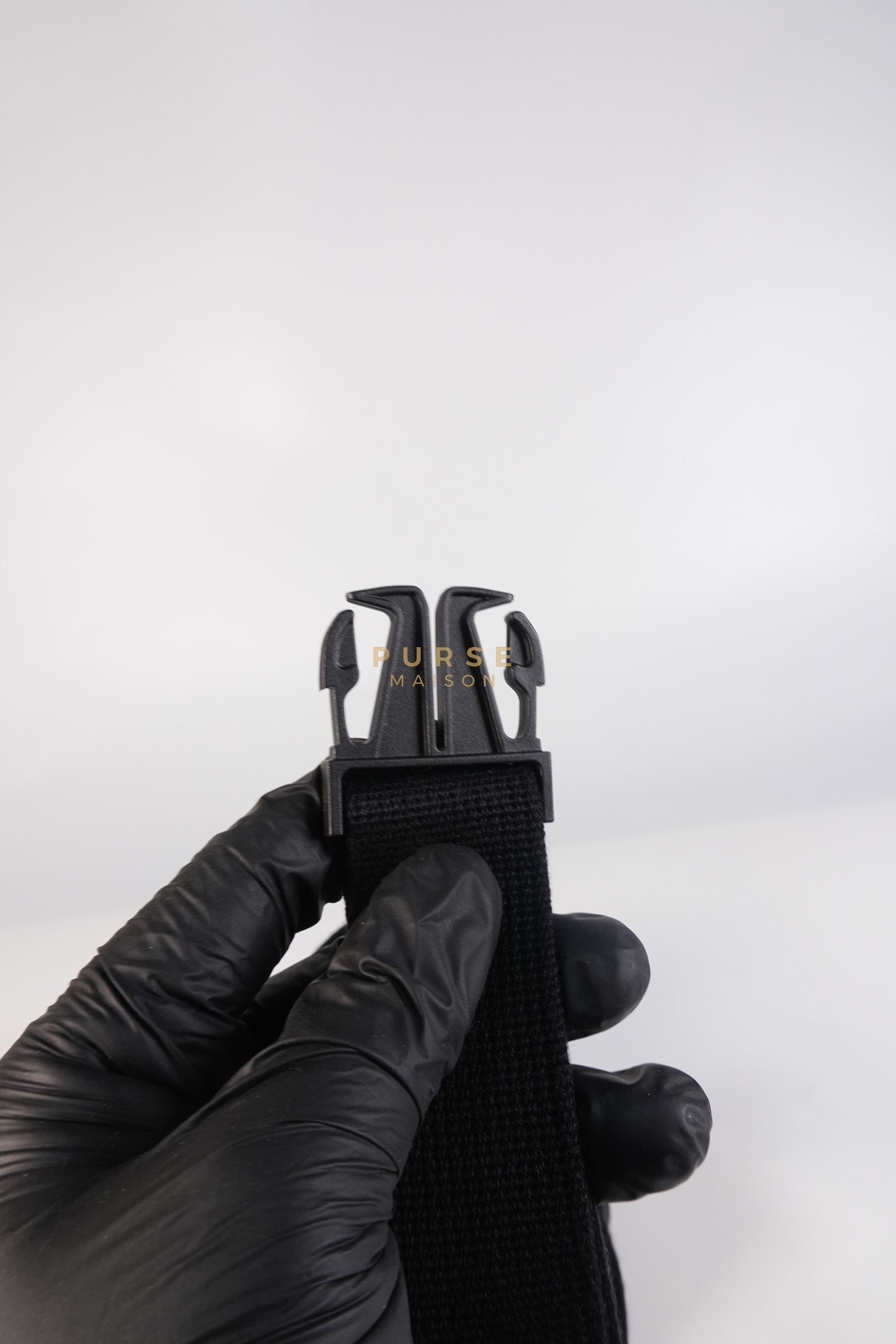 Techno Canvas Black Belt Bag | Purse Maison Luxury Bags Shop