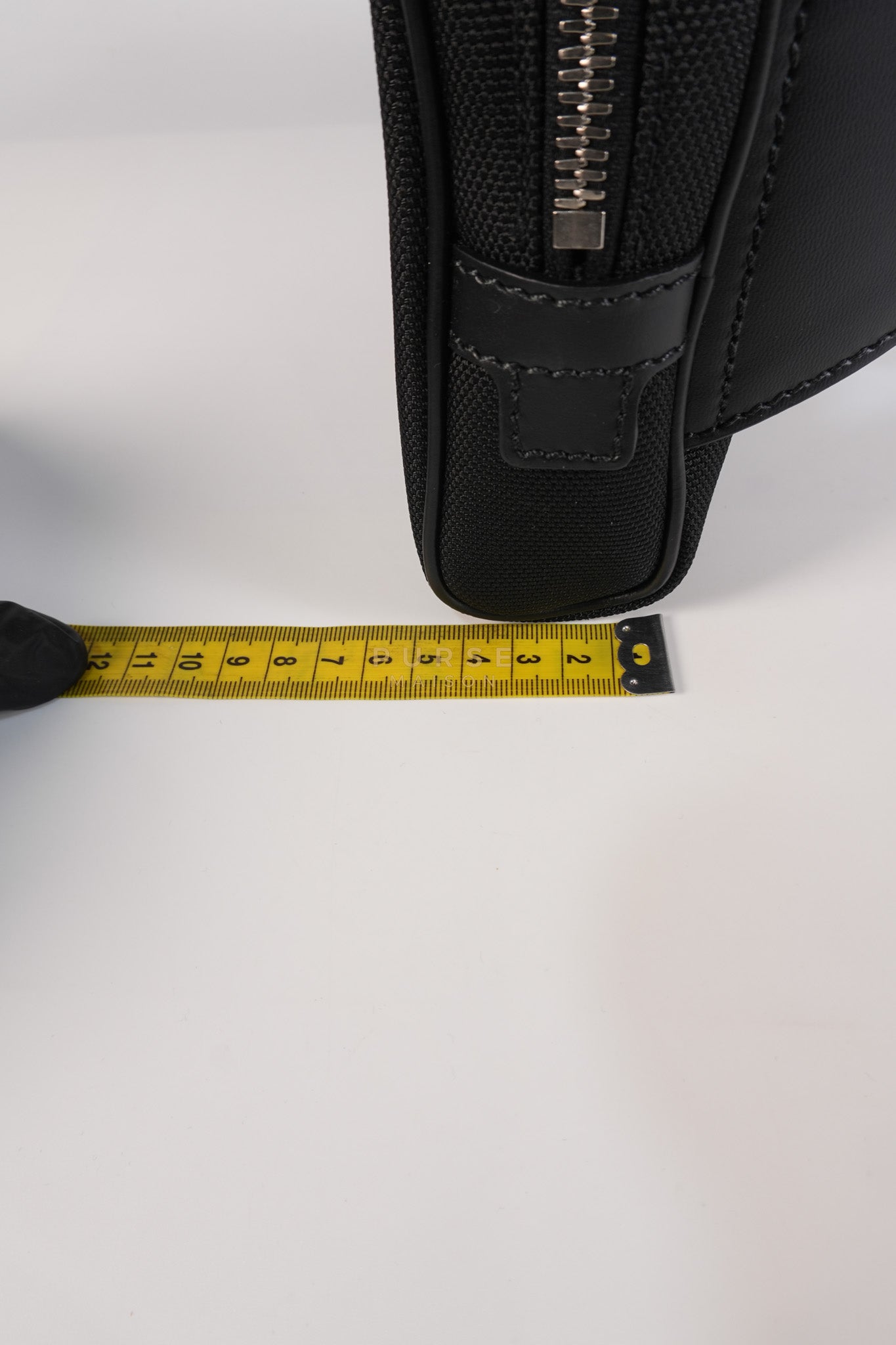 Techno Canvas Black Belt Bag | Purse Maison Luxury Bags Shop