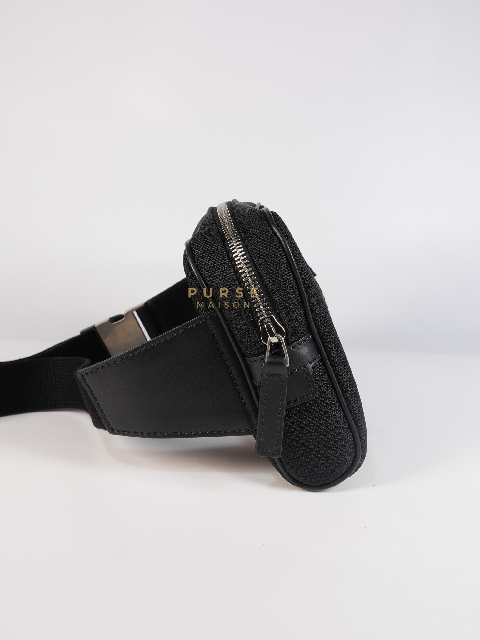 Techno Canvas Black Belt Bag | Purse Maison Luxury Bags Shop