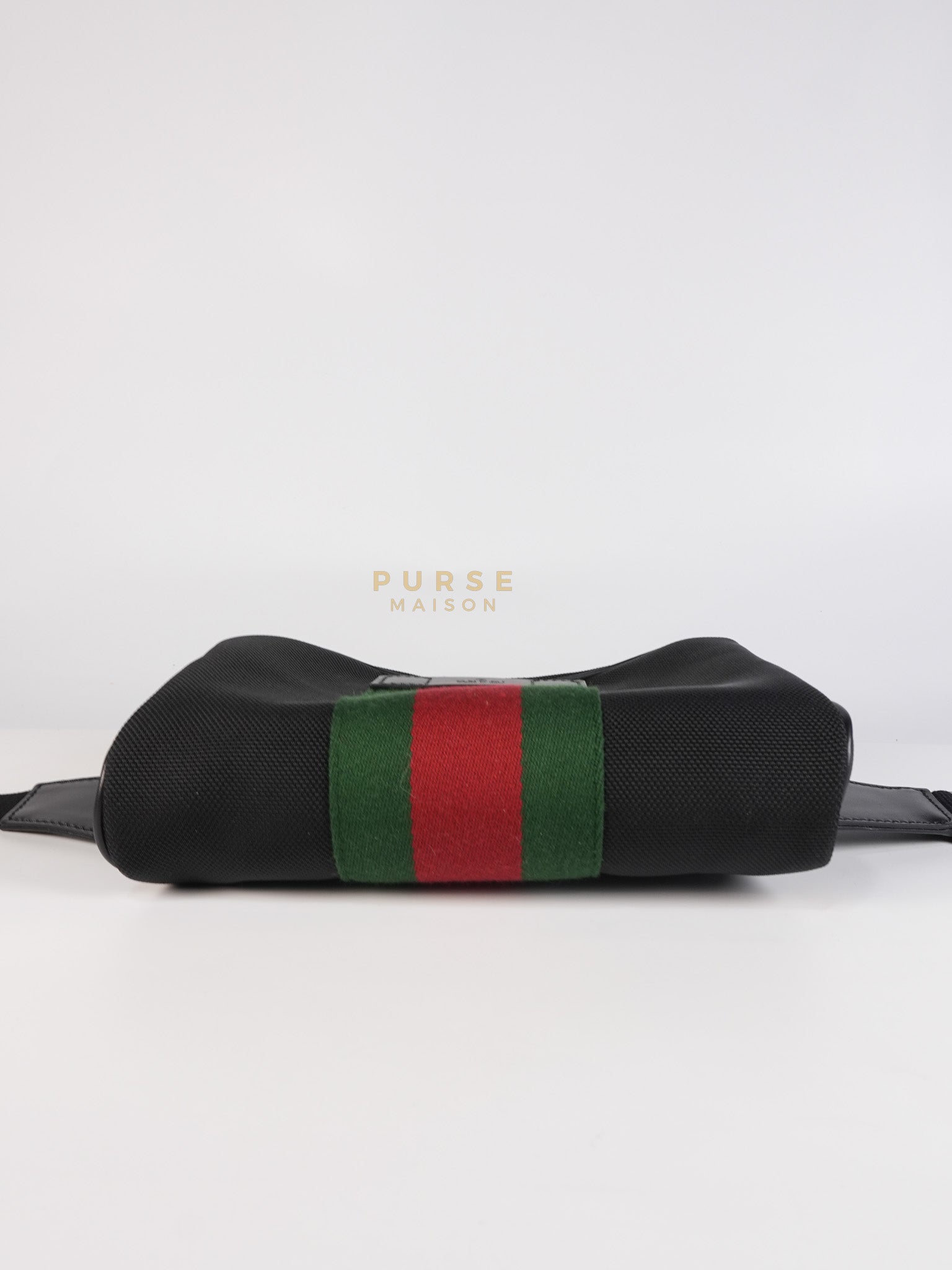 Techno Canvas Black Belt Bag | Purse Maison Luxury Bags Shop