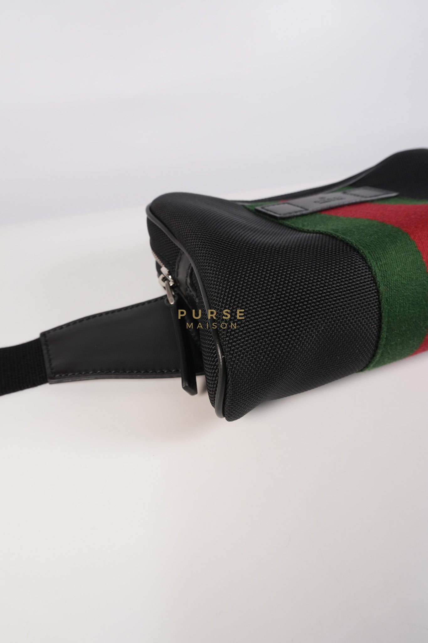 Techno Canvas Black Belt Bag | Purse Maison Luxury Bags Shop