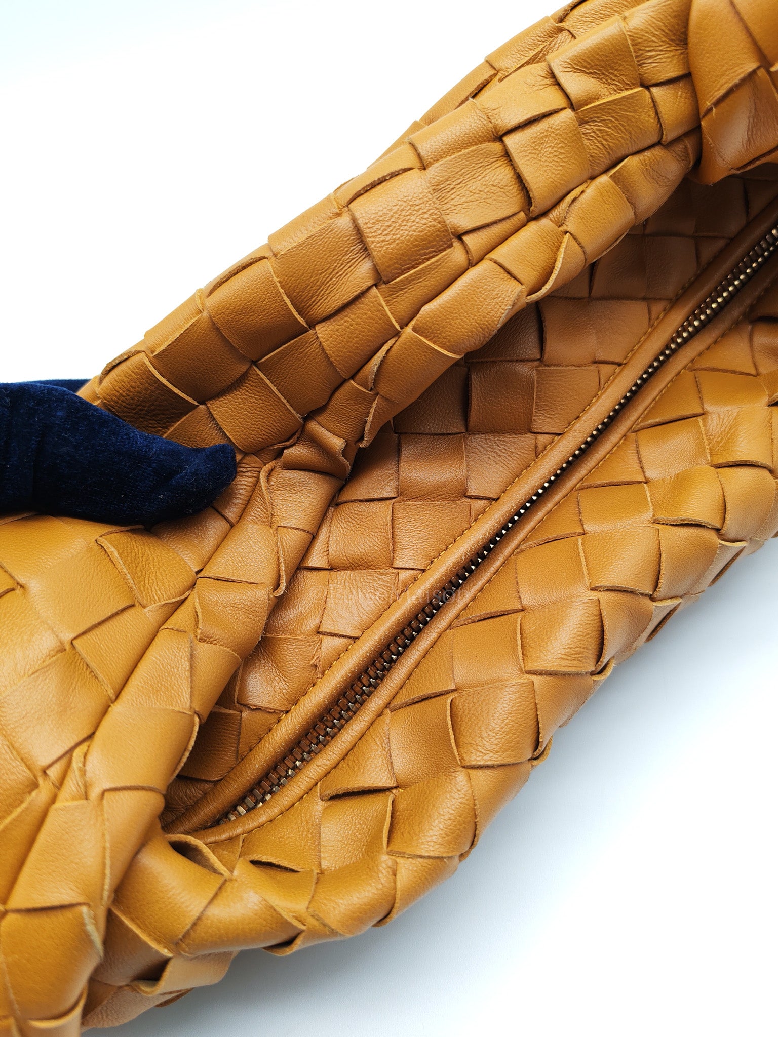 Teen Jodie Shoulder Bag in Caramel Intrecciato Woven Leather | Purse Maison Luxury Bags Shop