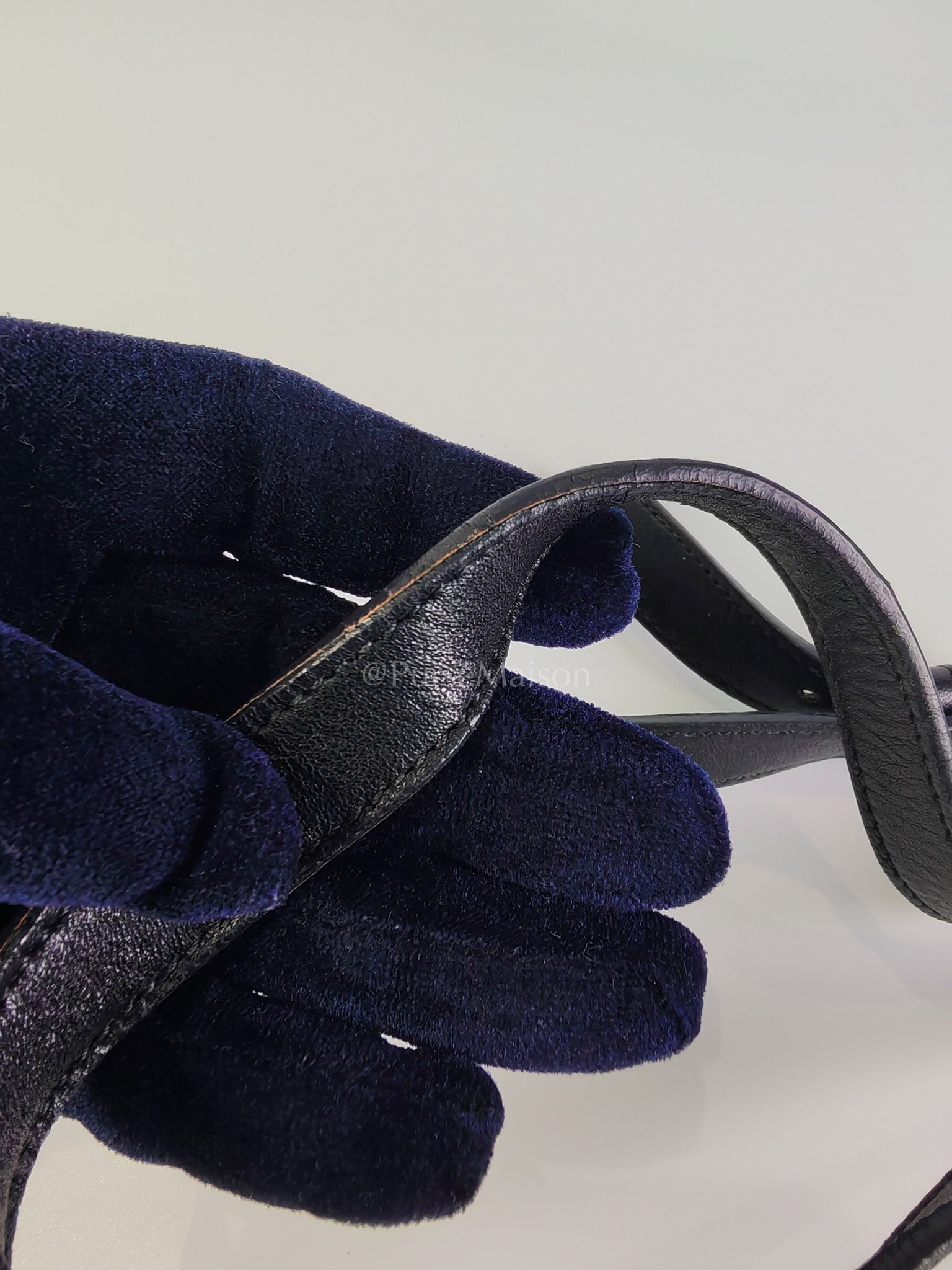 Tessuto Gaufre Two-Way Bag in Noir | Purse Maison Luxury Bags Shop