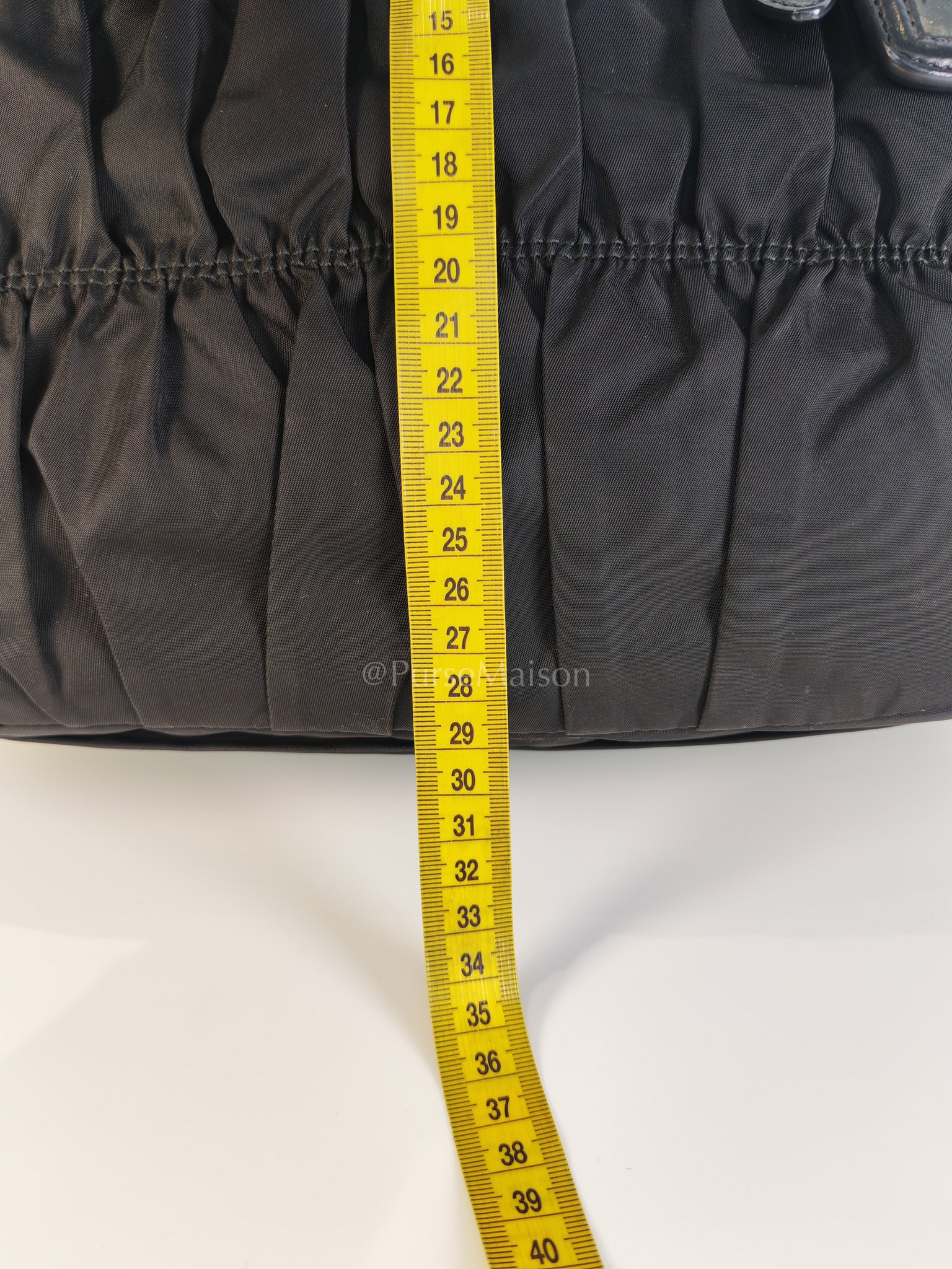 Tessuto Gaufre Two-Way Bag in Noir | Purse Maison Luxury Bags Shop