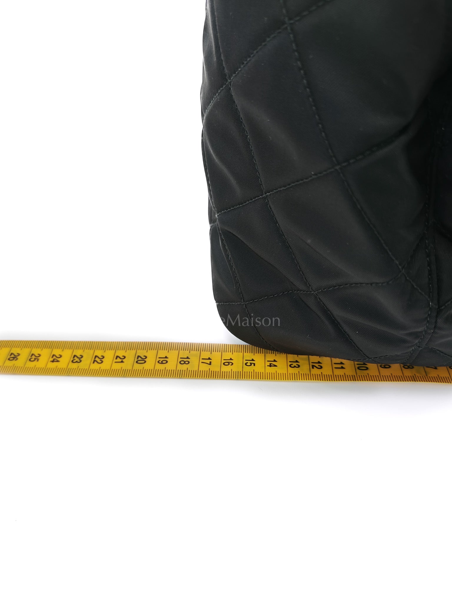 Tessuto Impuntu Black Quilted Nylon Chain Tote Bag | Purse Maison Luxury Bags Shop