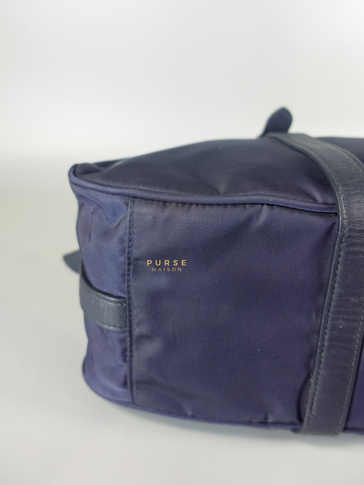 Tessuto Blue Nylon Hand Bag | Purse Maison Luxury Bags Shop
