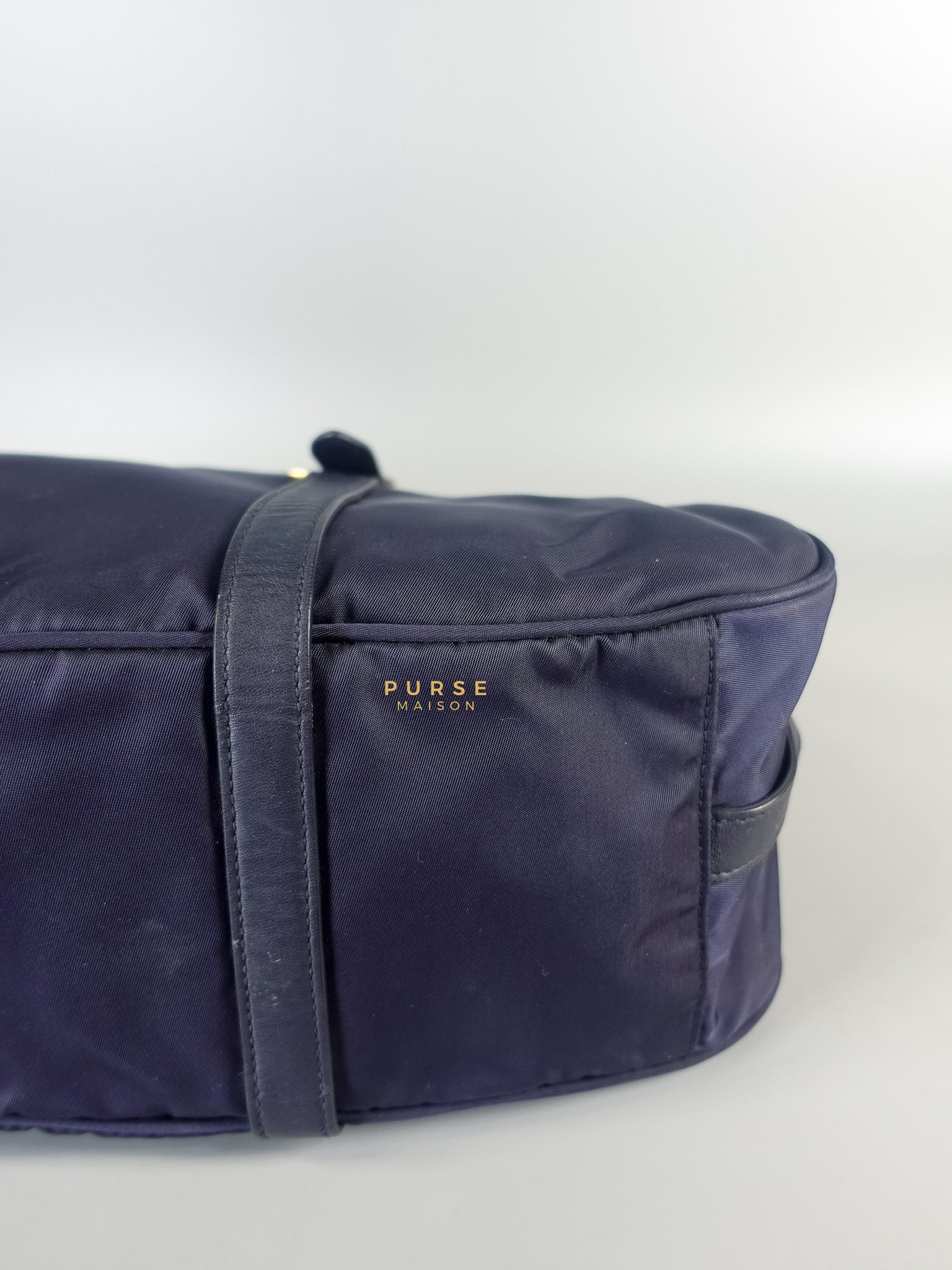 Tessuto Blue Nylon Hand Bag | Purse Maison Luxury Bags Shop