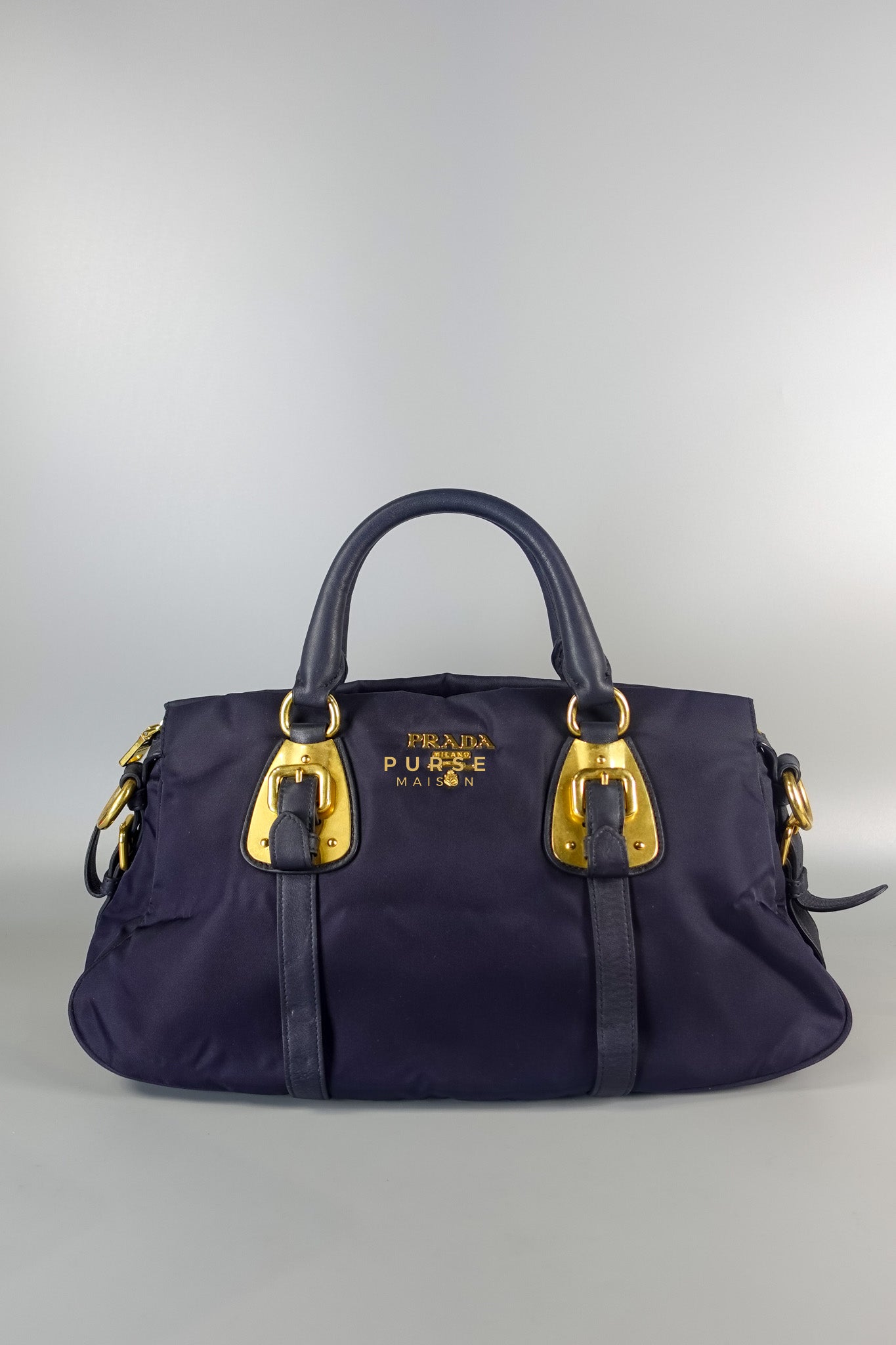 Tessuto Blue Nylon Hand Bag | Purse Maison Luxury Bags Shop