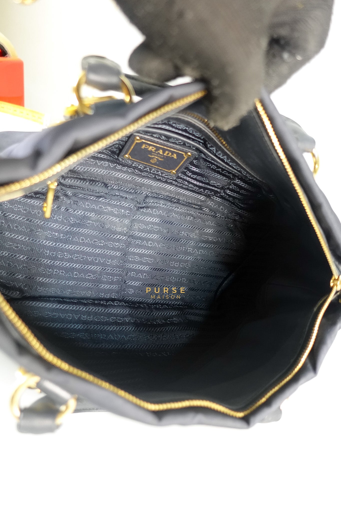 Tessuto Blue Nylon Hand Bag | Purse Maison Luxury Bags Shop