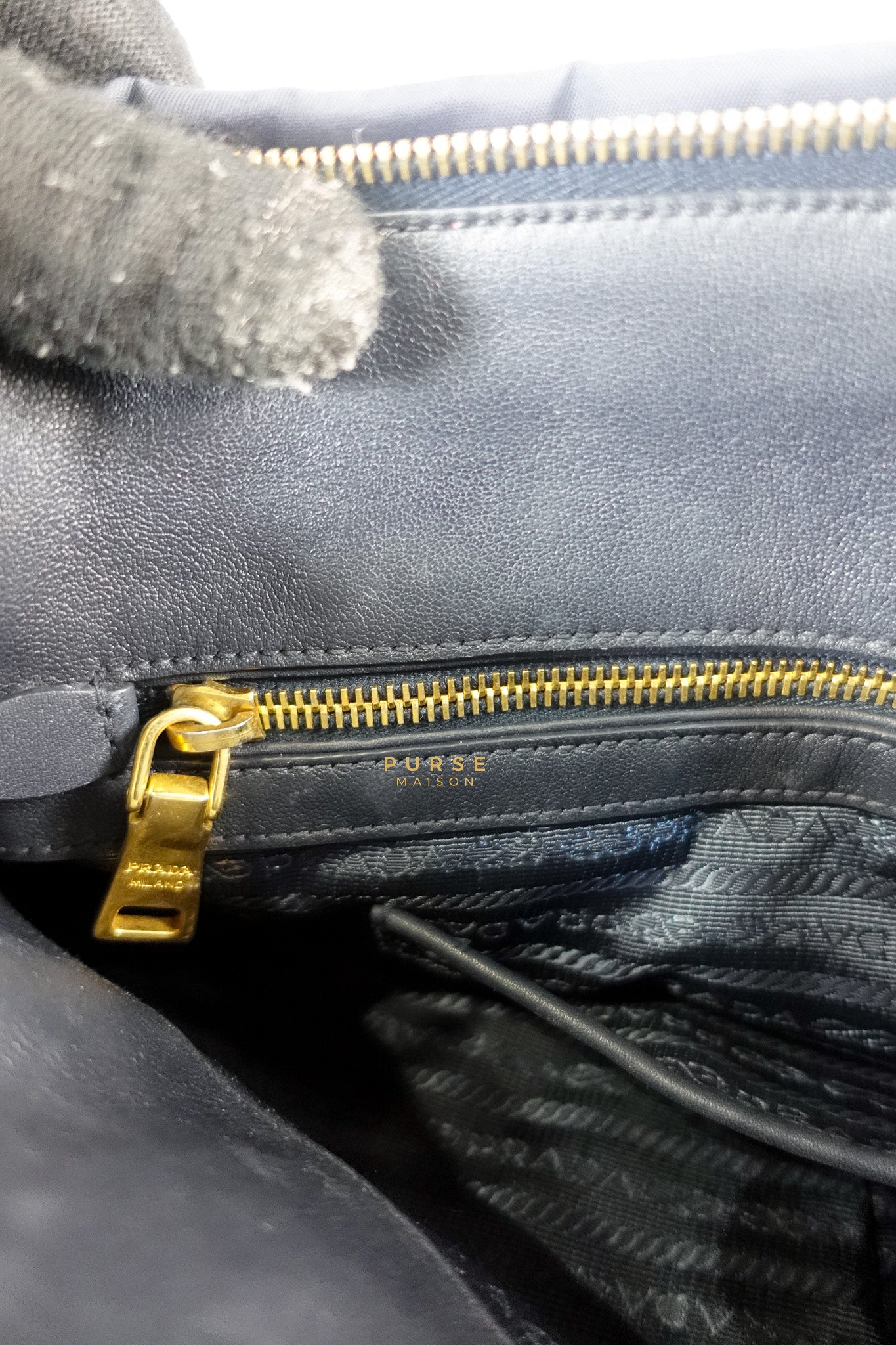 Tessuto Blue Nylon Hand Bag | Purse Maison Luxury Bags Shop